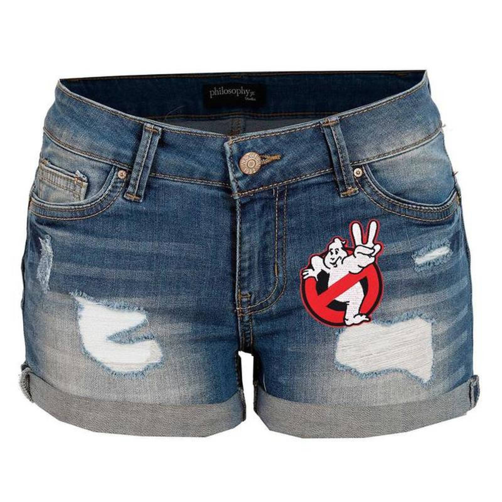 Parches para Gorra CazaFantasmas MXVOM-005-1 5 Parches Ghostbusters 9x10cm BlancoRojo Bordado Adhesivo para Planchar, Movie03