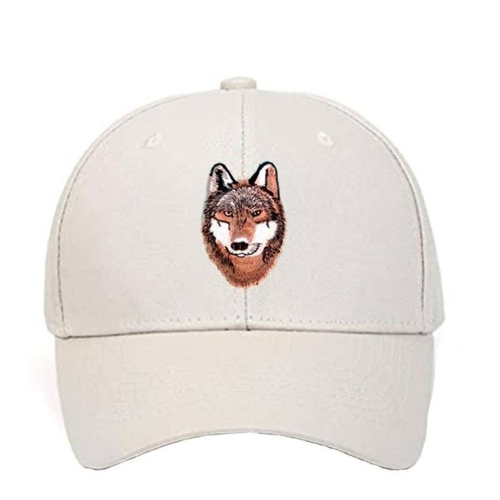 Parches Bordados de Diseño de Lobo MXWLO-001-3 1 Parche Lobo 10x7cm CaféBlanco Bordado Adhesivo para Planchar, Wolf01