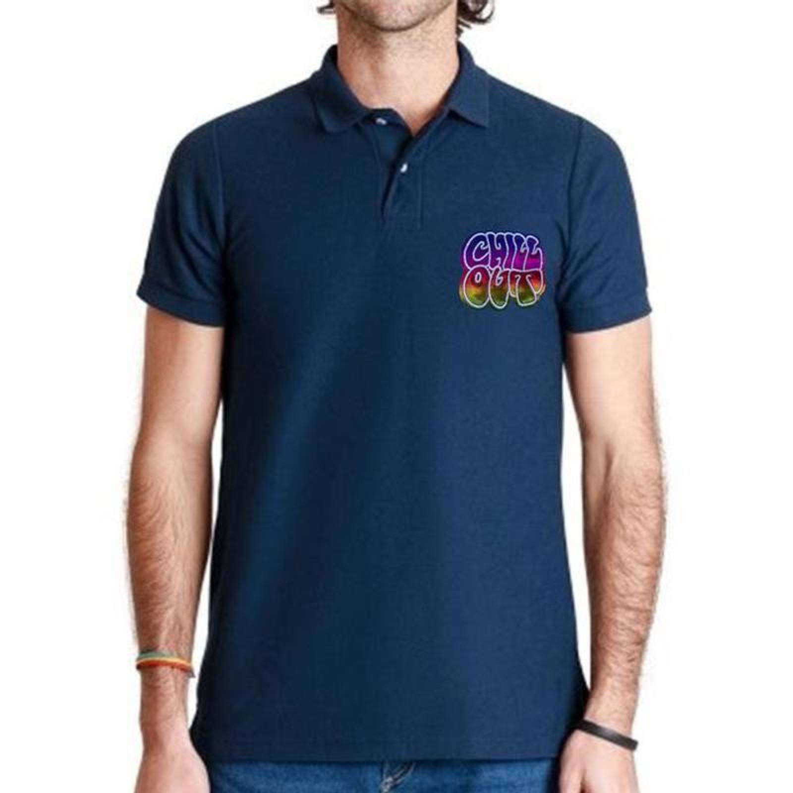 Parche Decorativos para Gorras MXWOS-004-5 4 Parches Chill Out 8x8cm Arcoíris Bordado Adhesivo para Planchar, Words01