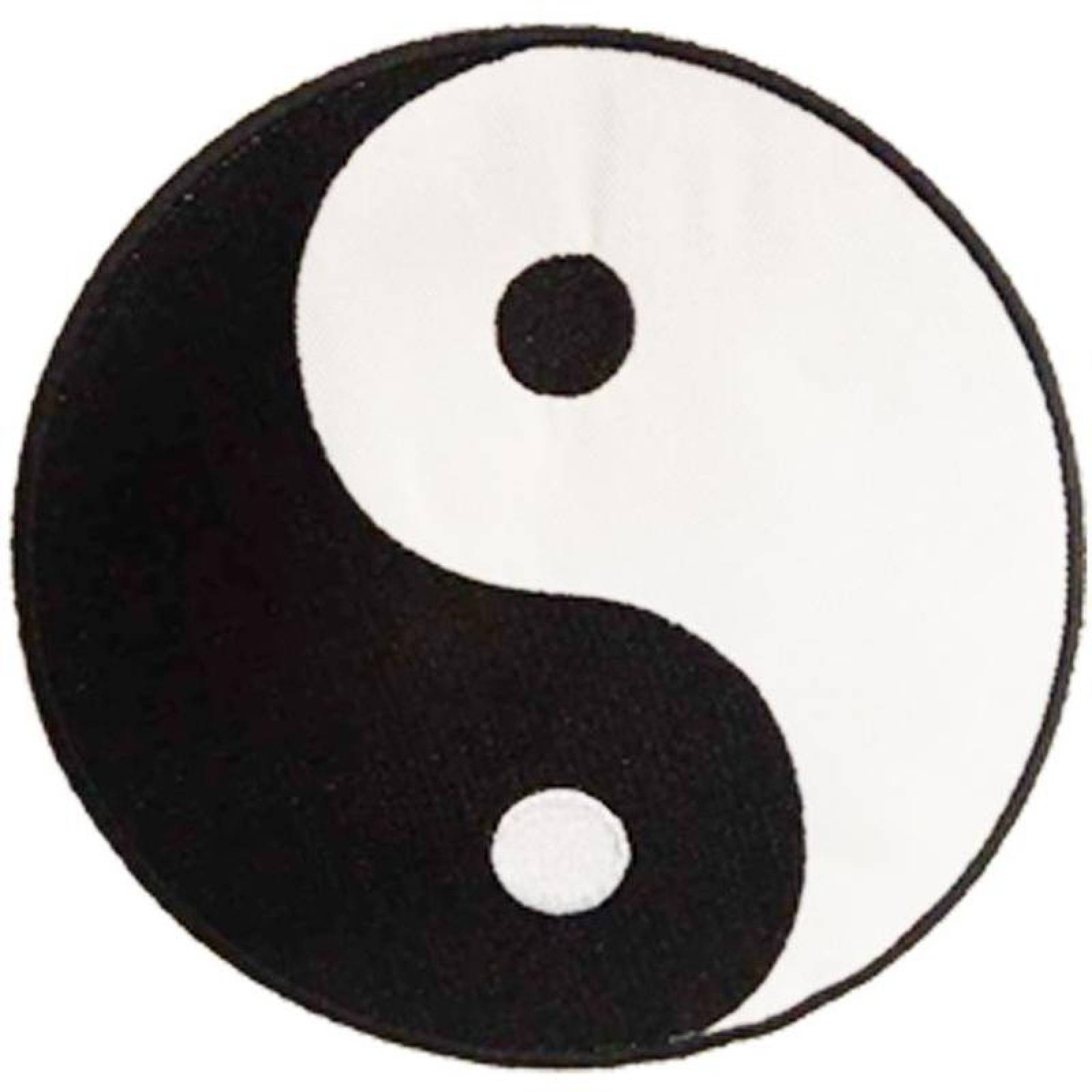 Parches para Playera MXYAN-001-5 1 Parche YinYang01 15x15cm BlancoNegro Bordado Adhesivo para Planchar, YinYang01