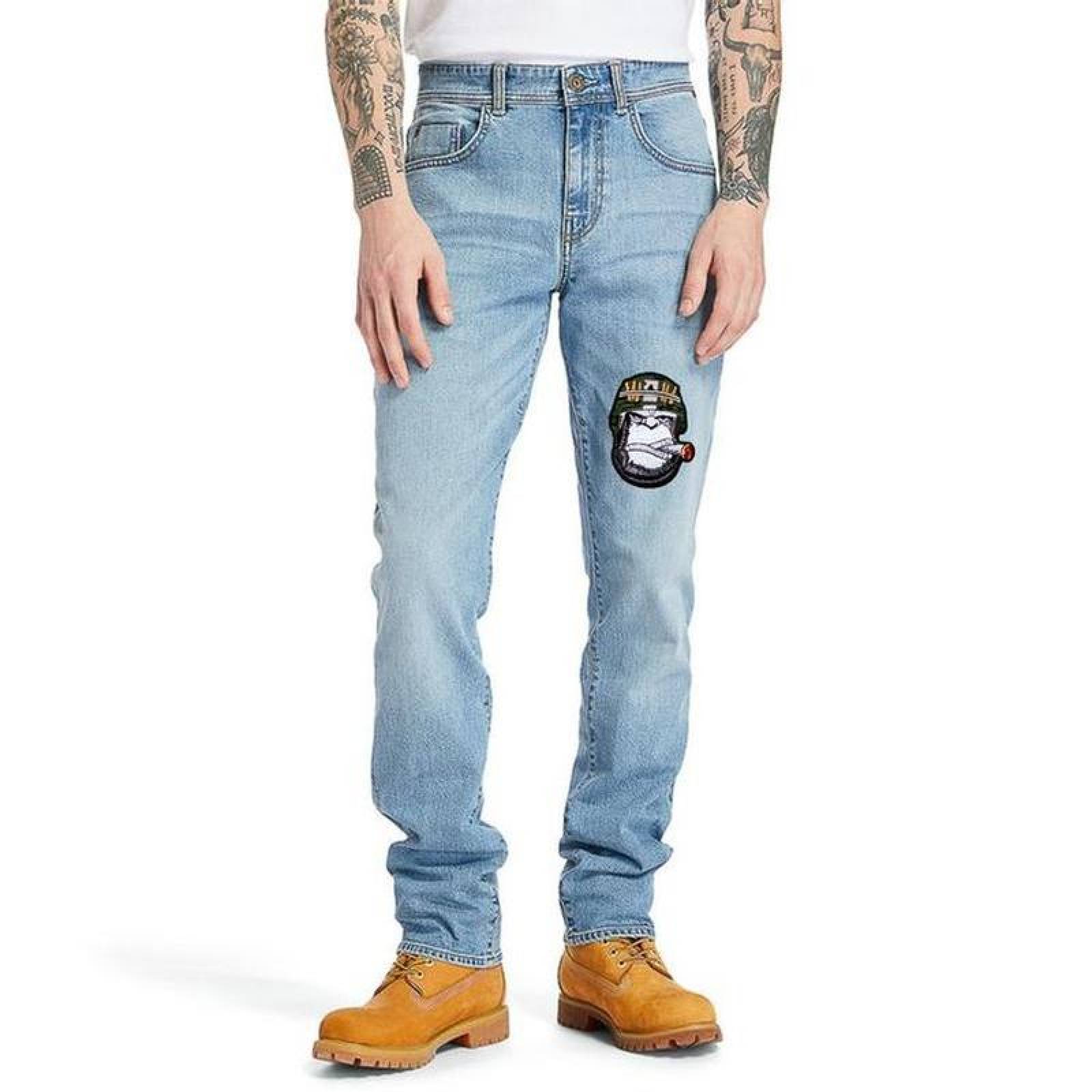 Parches para Chaleco Mono MXYKN-005-4 5 Parches Monkey 10x8cm BlancoNegro Bordado Adhesivo para Planchar, Monkey02