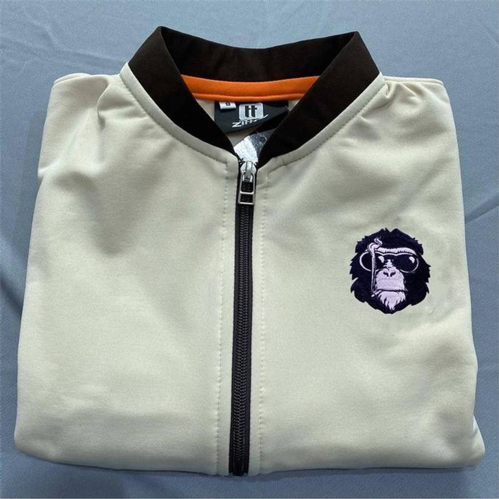 Mono Parches de Ropa Decorativos MXYNK-004-4 4 Parches Chimpancé 7x9cm BlancoNegro Bordado Adhesivo para Planchar, Monkey03