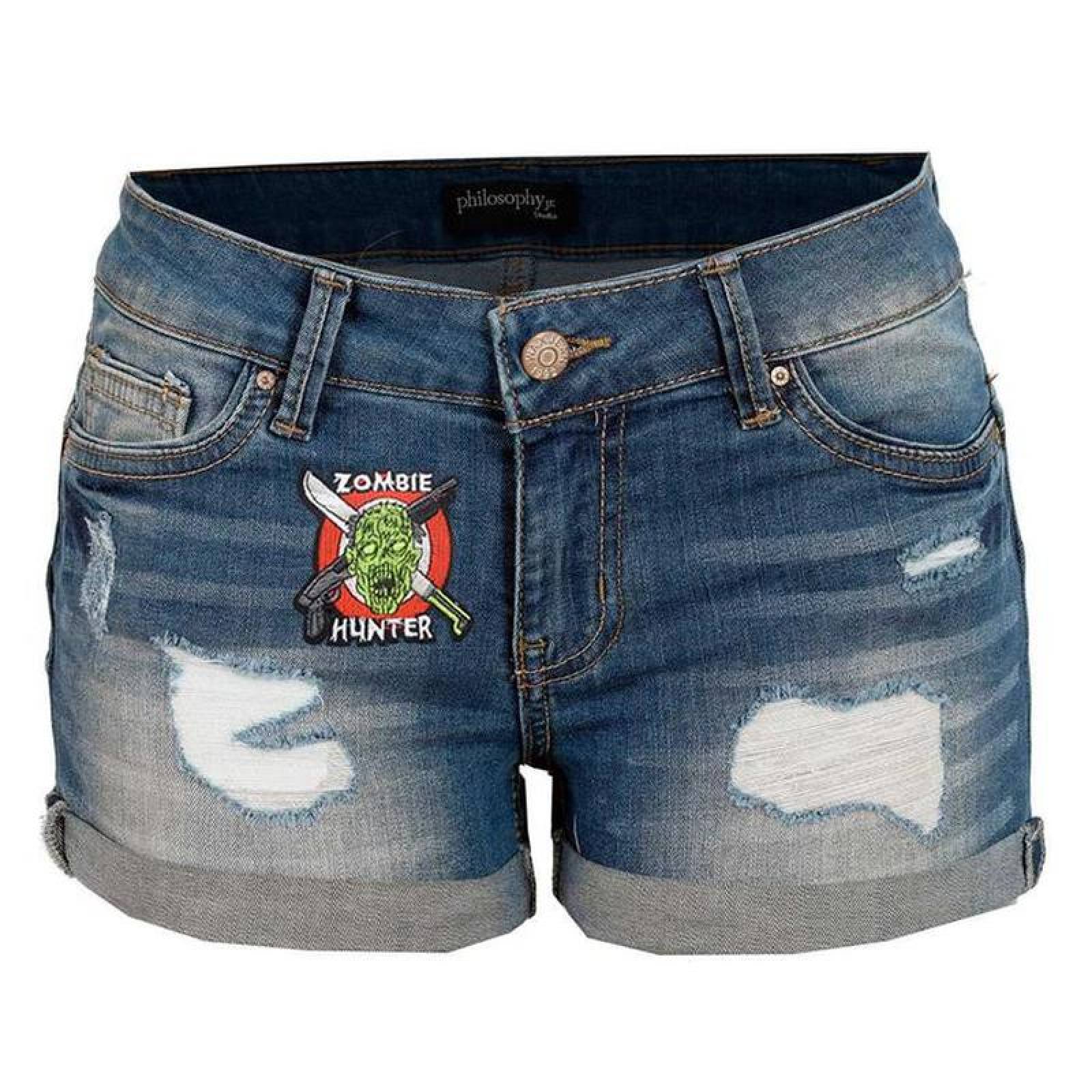 Parche Decorativos para Gorras MXZIM-001-6 1 Parche Zombie 9x9cm VerdeRojo Bordado Adhesivo para Planchar, Zombie01