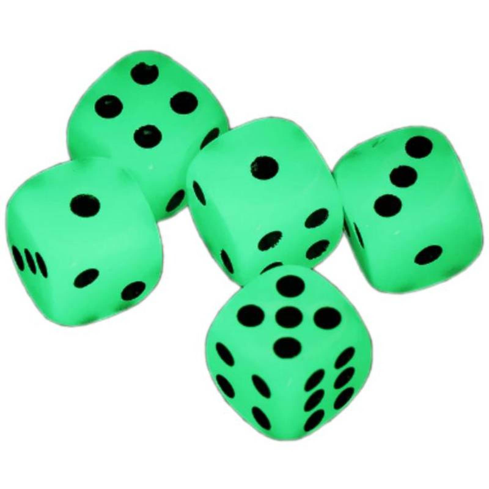 Dados para Jugar MXLOD-003-5 15 Pzas en 3 Paquete 9x9x9 Dado Blanco Luminoso de 6 caras, LuminousDie