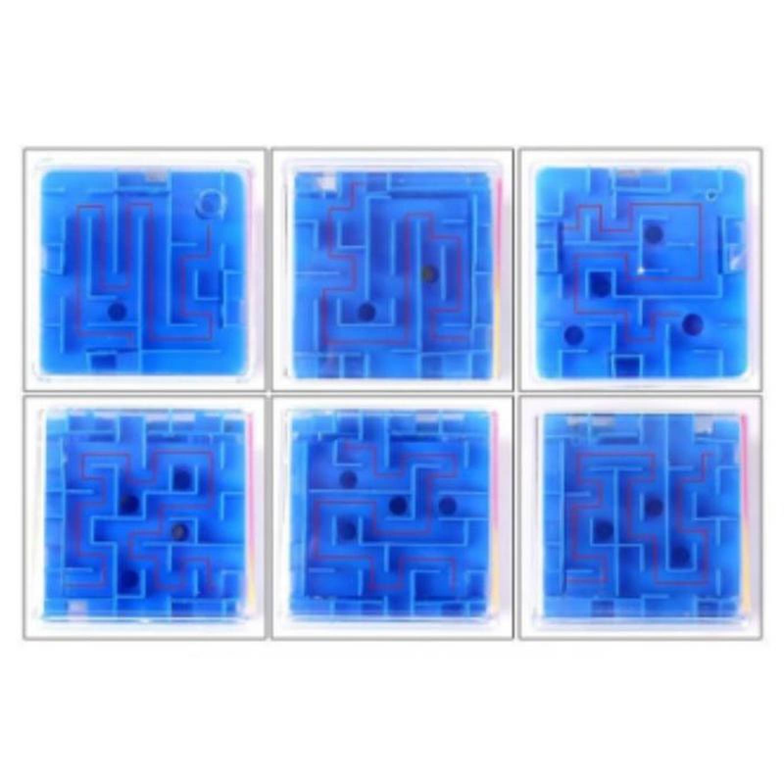 Cubo 3D Entretenido MXLYH-010-2 5 Pzas Azul 7,5x7,5x7,5cm Plástico Cubo Mágico Transparente, Labyrinth-3D