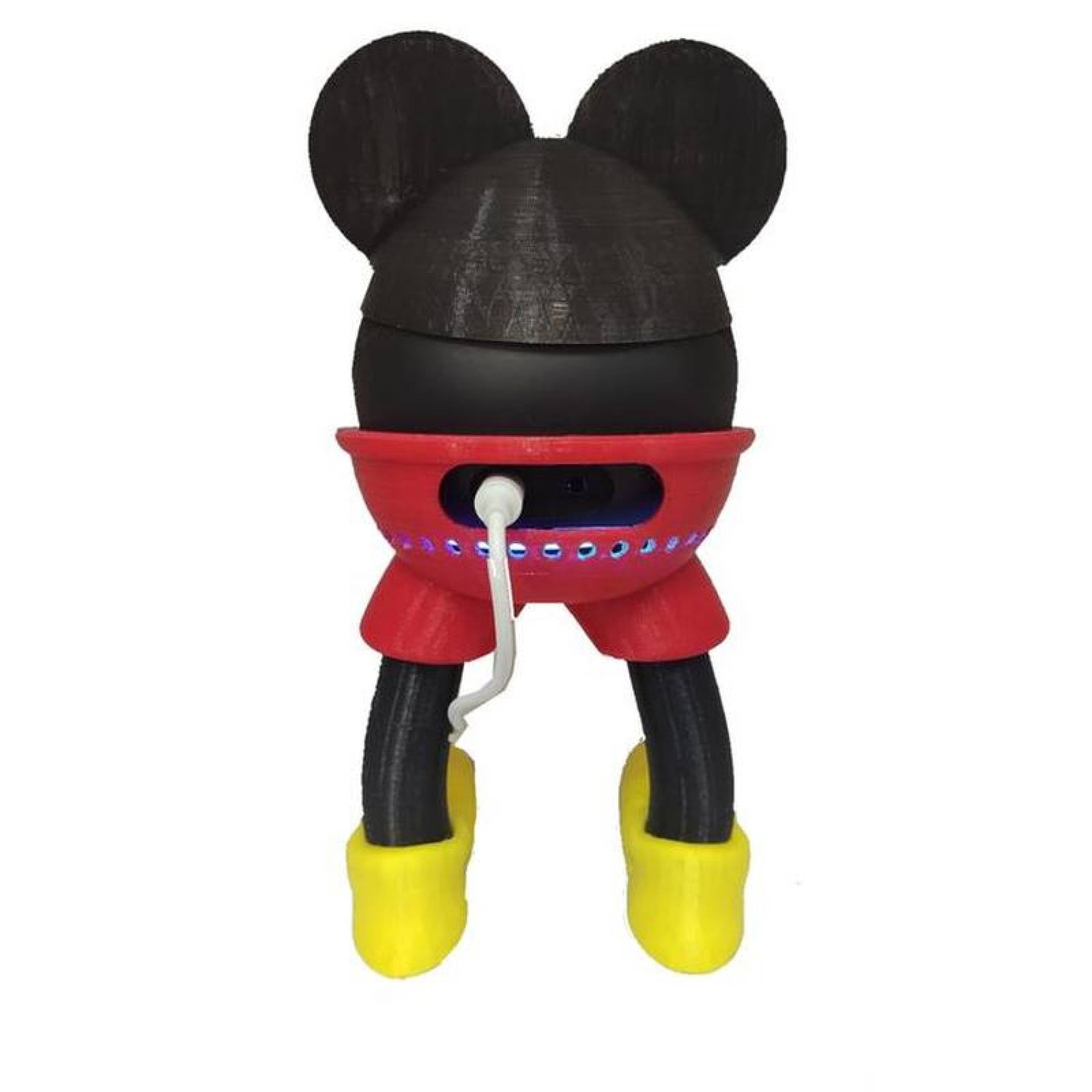 Mickey para Alexa 4Gen Echo Dot MXMKD-004-4 4 pzs 22x23x15cm Negro Rojo y Amarillo No incluye Alexa Echo ni Cargador, AlexaMickey