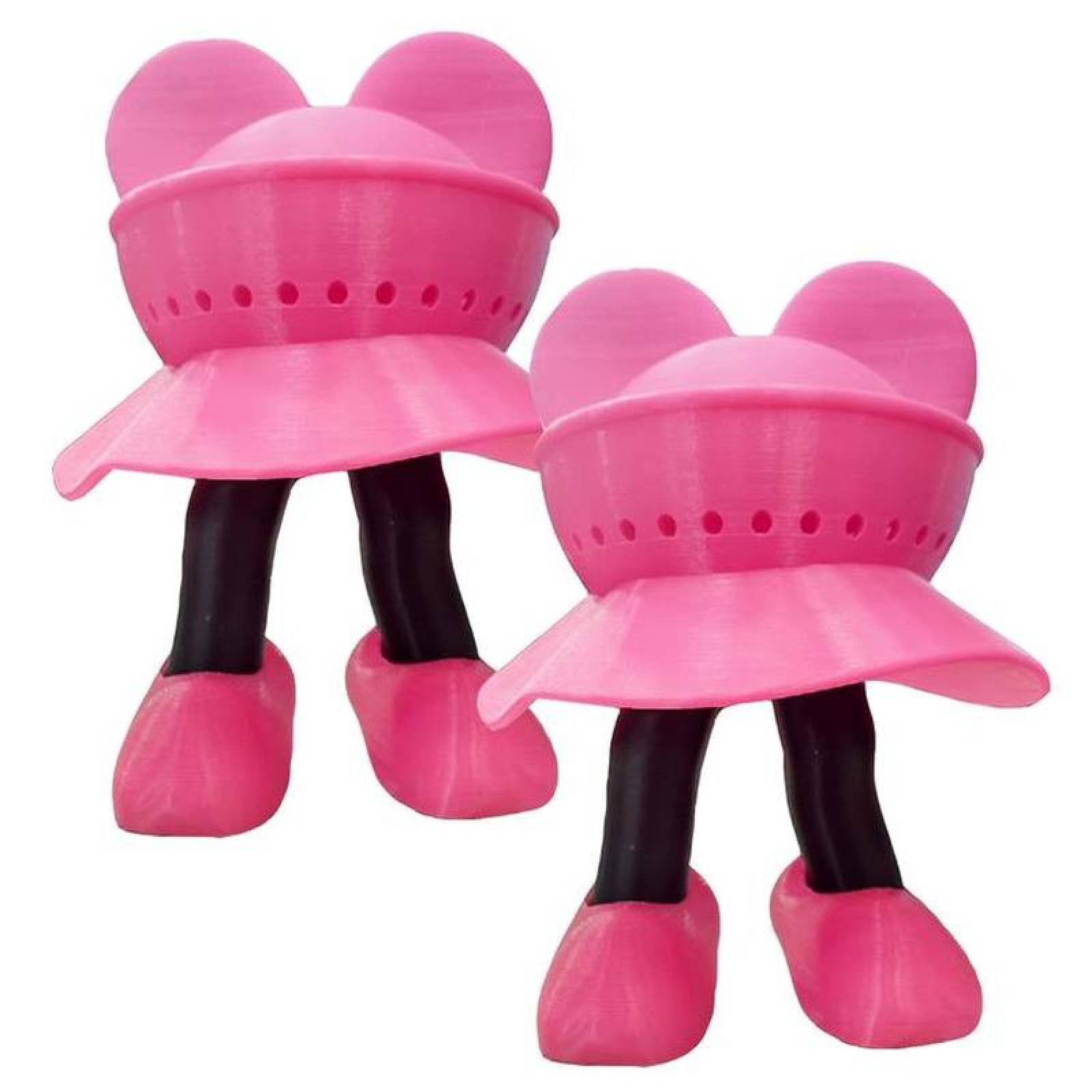 Base de Minnie para Alexa 3D MXNXM-002-3 2 Pzs 20x20x17cm Rosa y Negro No incluye Alexa Echo ni Cargador, AlexaMinnie
