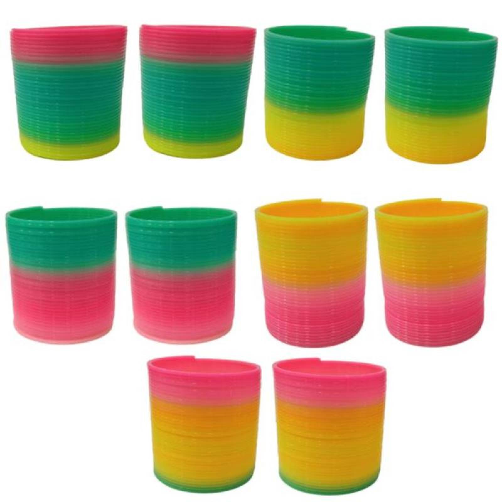 Resorte de Gusano MXSGW-006-2 10 pzas Plástico PVC Unisex mas3 años Colores al Azar, SpringWorm