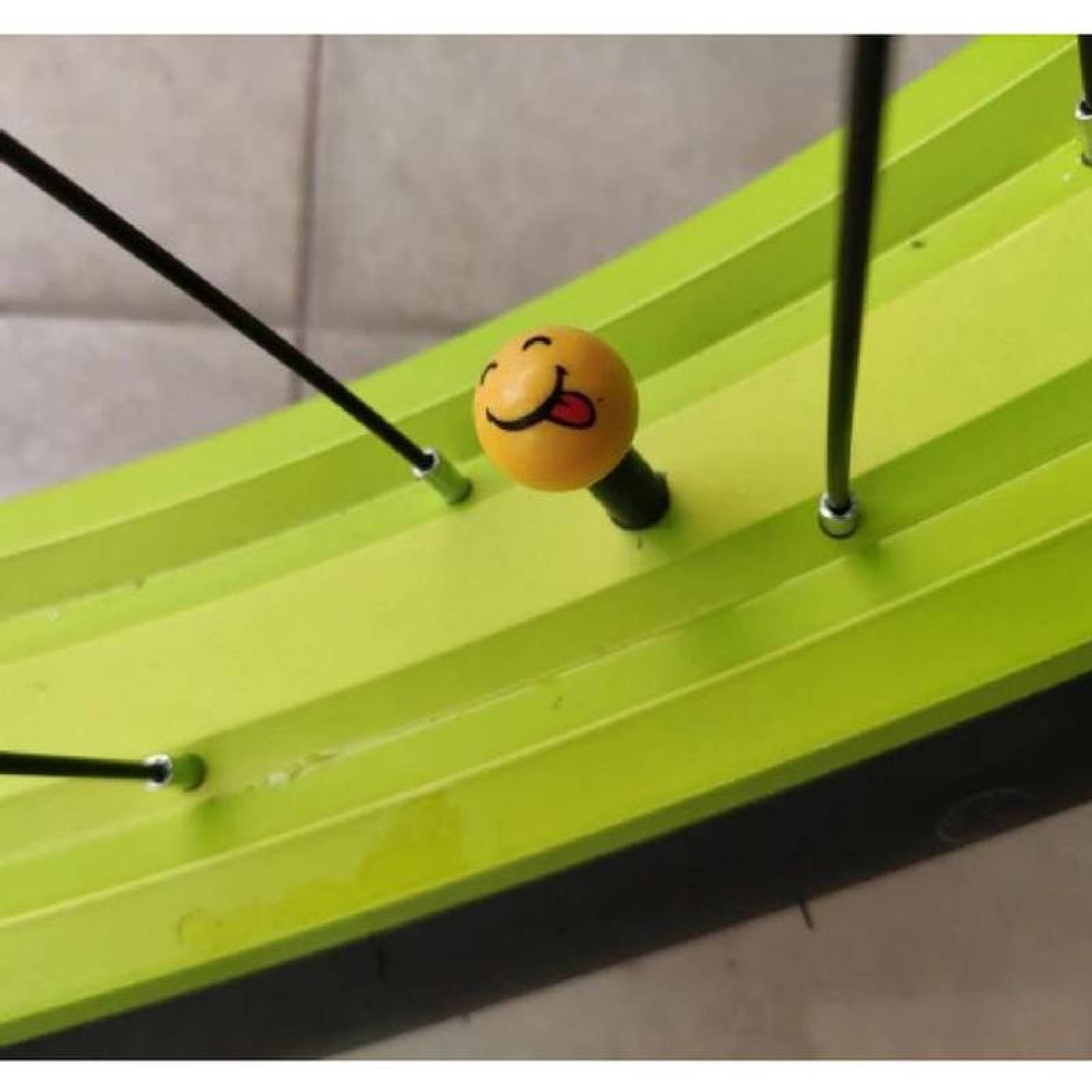 Tapa Carita Sonriente Neumático MXTON-004-5 16 pzas 1,9x1,9cm Plástico ABS Amarillo Tapón de Emoji para Llantas, TongiTap