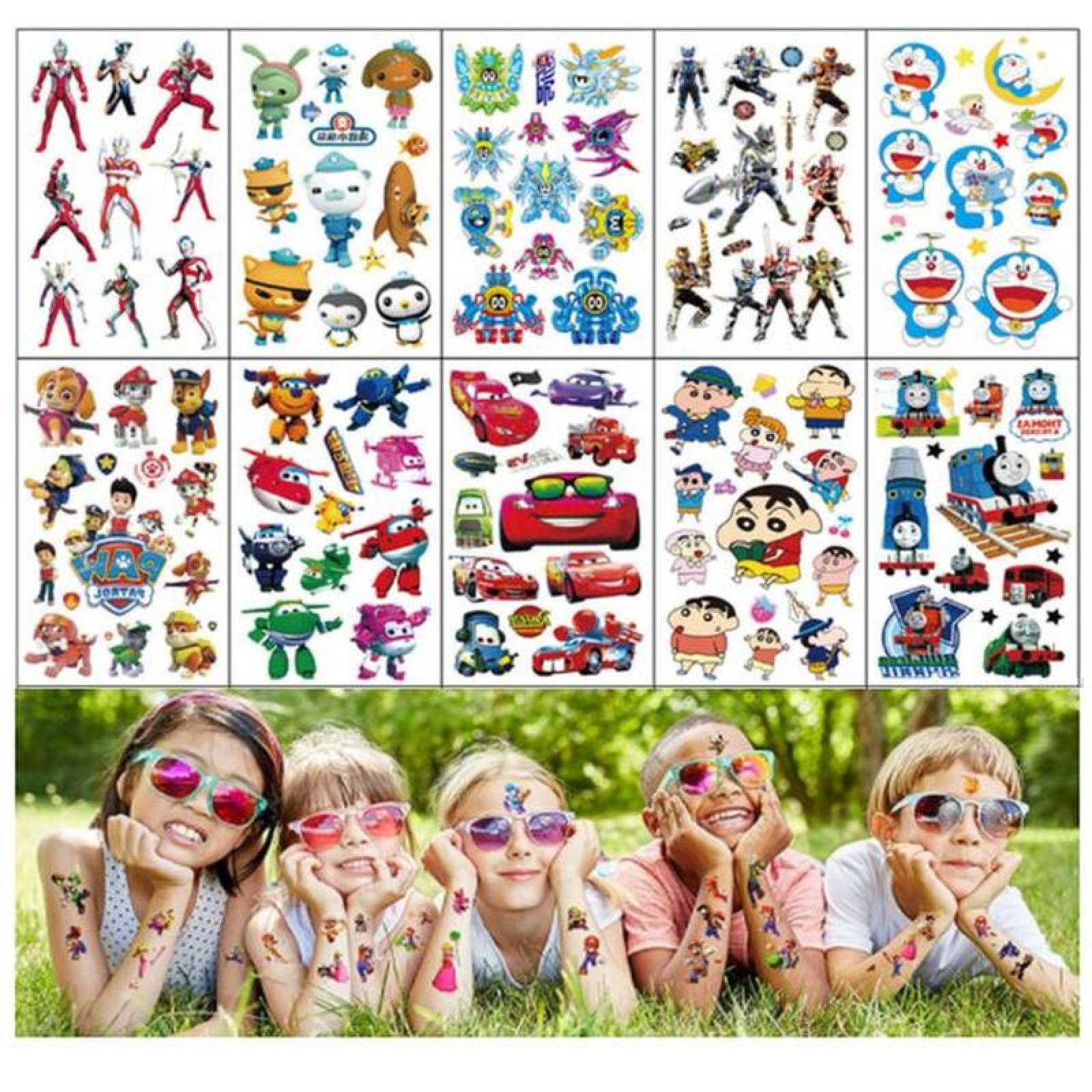 Tatuajes Temporales para Niños MXTSK-001-1 20 Plantillas en 1 Paquete 6,3x9,7cm Tatuaje Temporal, Deckids