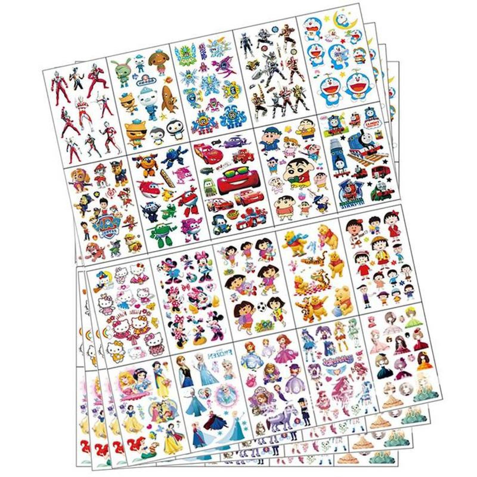 Tatuaje Temporal Sencillo MXTSK-004-2 80 Plantillas en 4 Paquetes 6,3x9,7cm Tatuaje Temporal, Deckids