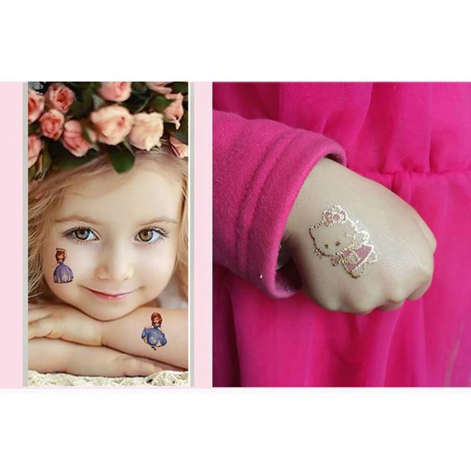 Pegatina con Varios Diseños MXTSK-004-5 80 Plantillas en 4 Paquetes 6,3x9,7cm Tatuaje Temporal, Deckids