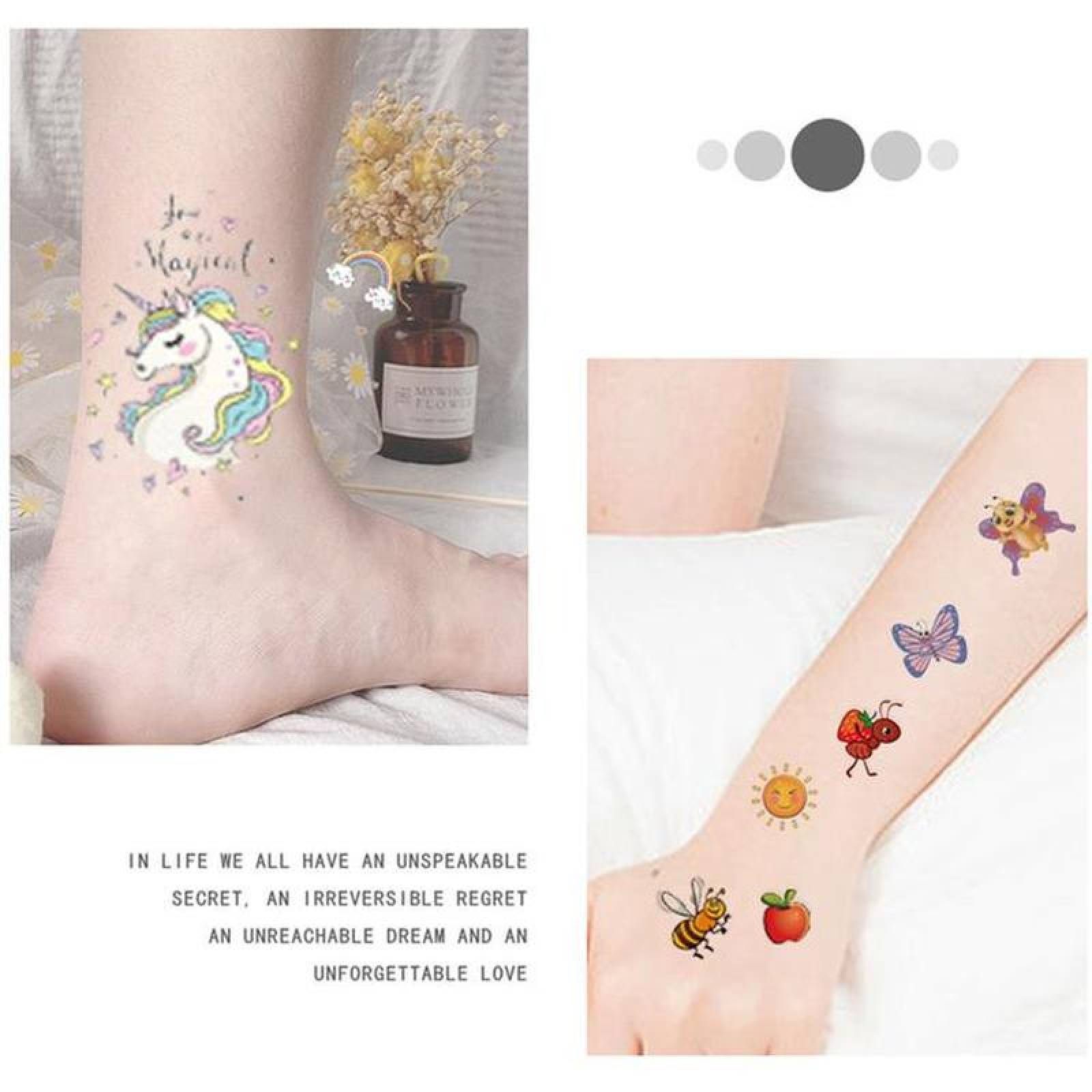 Pegatina con Varios Diseños MXTSK-004-5 80 Plantillas en 4 Paquetes 6,3x9,7cm Tatuaje Temporal, Deckids