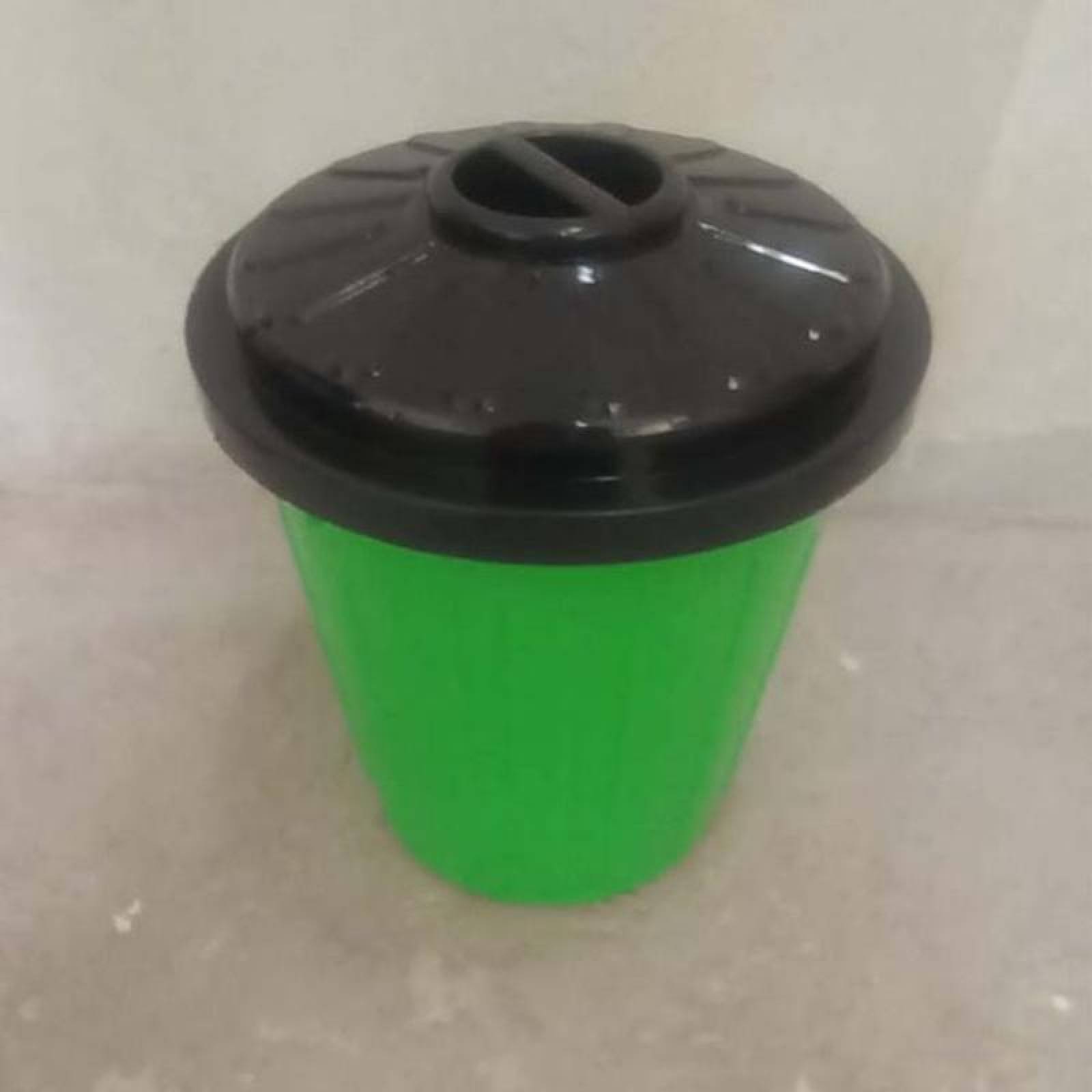 Botes para Desechar Basura MXRYG-006-1 10 Pzs 7,5lts Polietileno Color Verde con Tapa Negra, RecyGreen