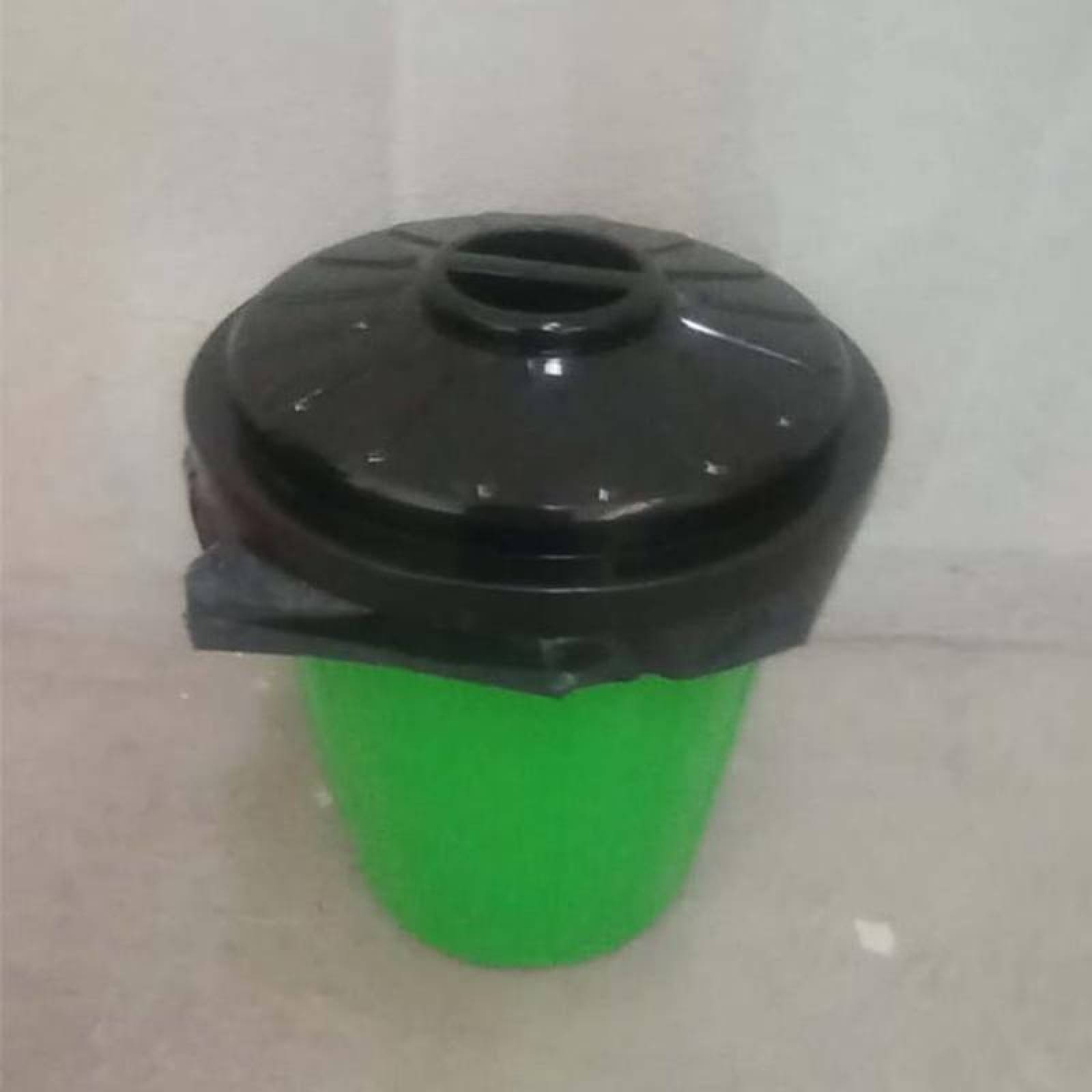 Botes para Desechar Basura MXRYG-006-1 10 Pzs 7,5lts Polietileno Color Verde con Tapa Negra, RecyGreen