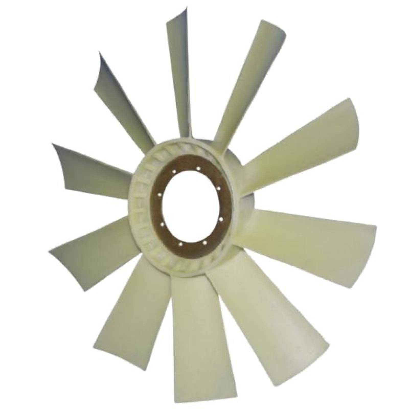 Ventilador Nylon para Trailer MXNDI-001-5 22" Diámetro 10 Aspas 4" Flecha Giro Derecha Nylon con Fibra de Vidrio, NylDina
