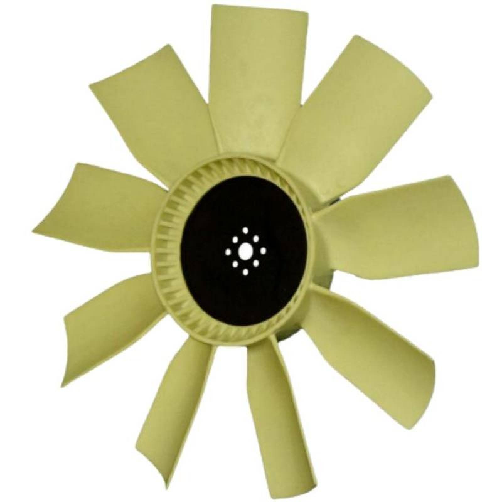 Ventilador con Rotación Derecha MXNTR-003-5 28" Diámetro 9 Aspas 1" Flecha Giro Derecha Nylon con Fibra de Vidrio, NylTurbo