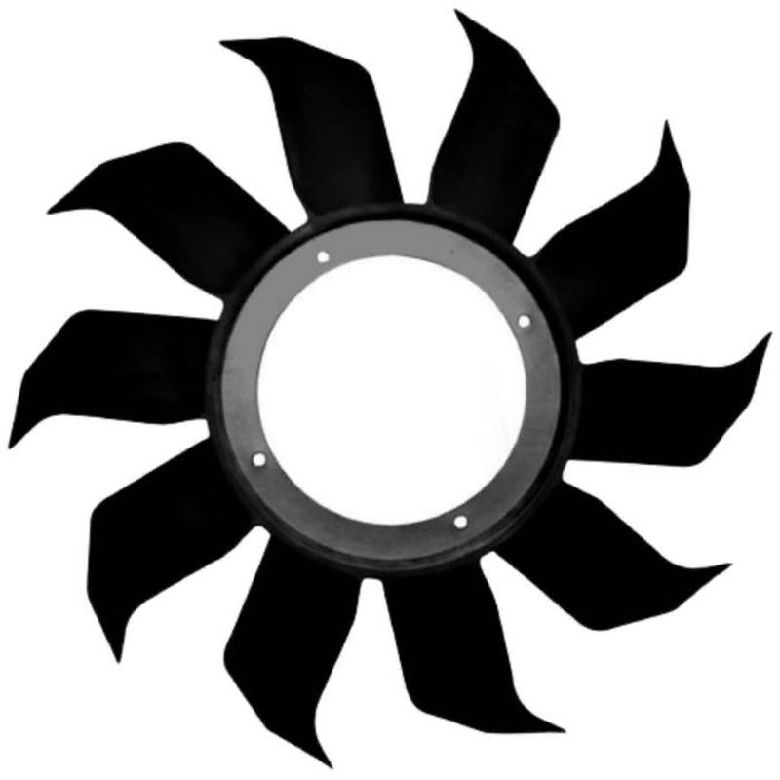 Ventilador para Camiones MXNUU-001-4 18" Diámetro 10 Aspas 6 516" Flecha Giro Derecha Nylon con Fibra de Vidrio NylUzu