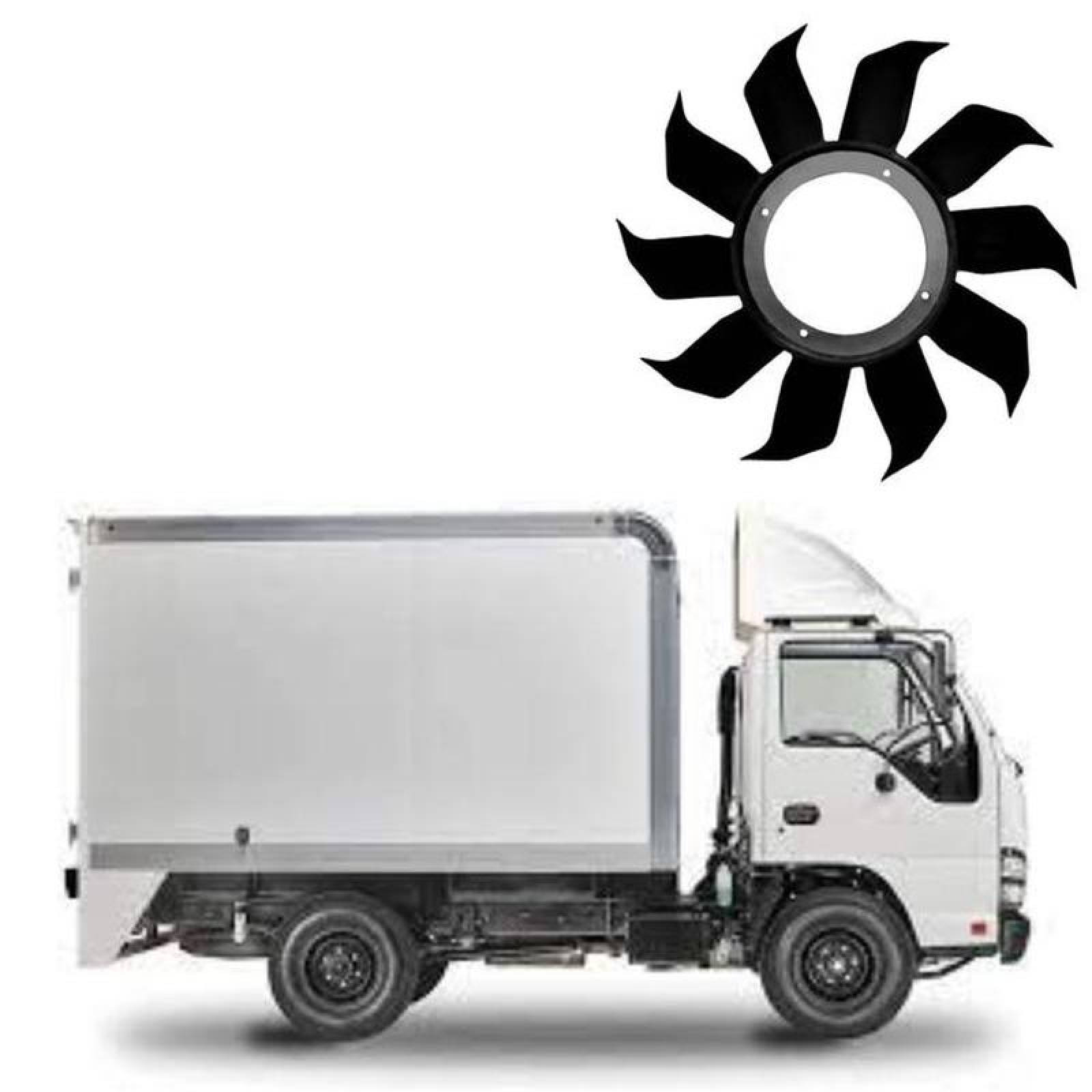 Ventilador para Camiones MXNUU-001-4 18" Diámetro 10 Aspas 6 516" Flecha Giro Derecha Nylon con Fibra de Vidrio NylUzu