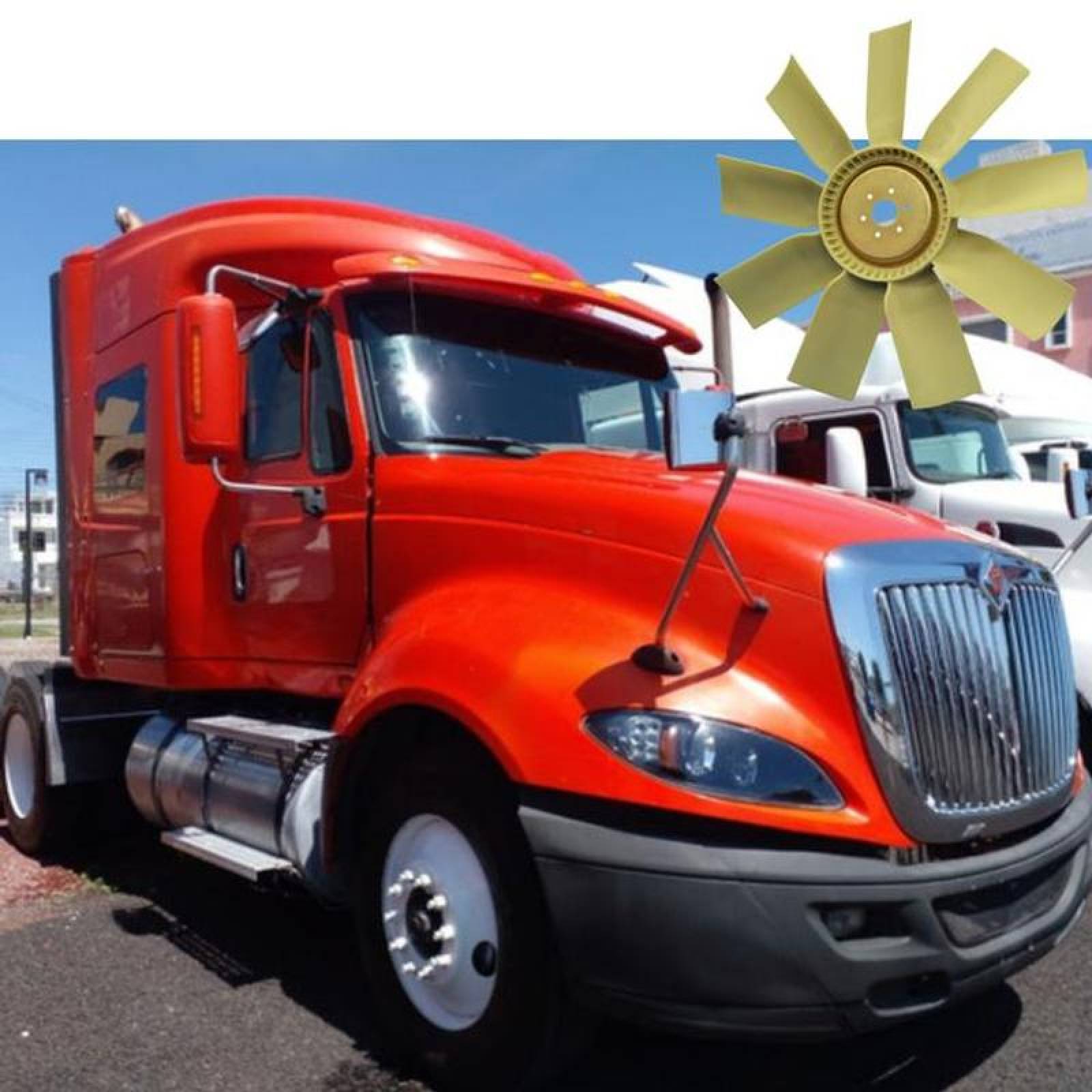 Aspas Nylon para Tractocamiones MXNYT-005-4 32" Diámetro 9 Aspas 2" Flecha Giro Derecha Nylon con Fibra de Vidrio, NylFast