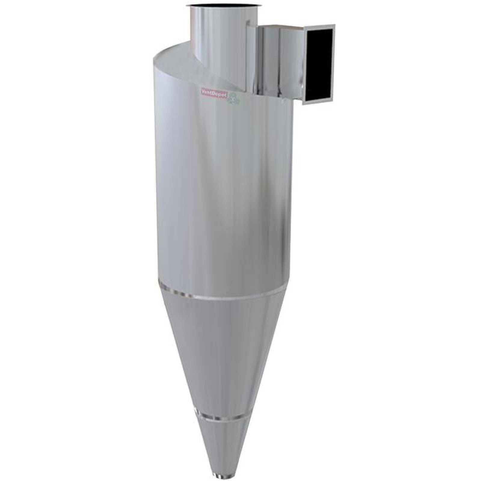 Ciclones Industriales MXCCD-001 300m3hr C, 22 Galvanizado 300 Kgm3 1mm Diámetropartícula Vel, 20 metros por segundo 10Kgmin 498,35mmh2o, CycloDust
