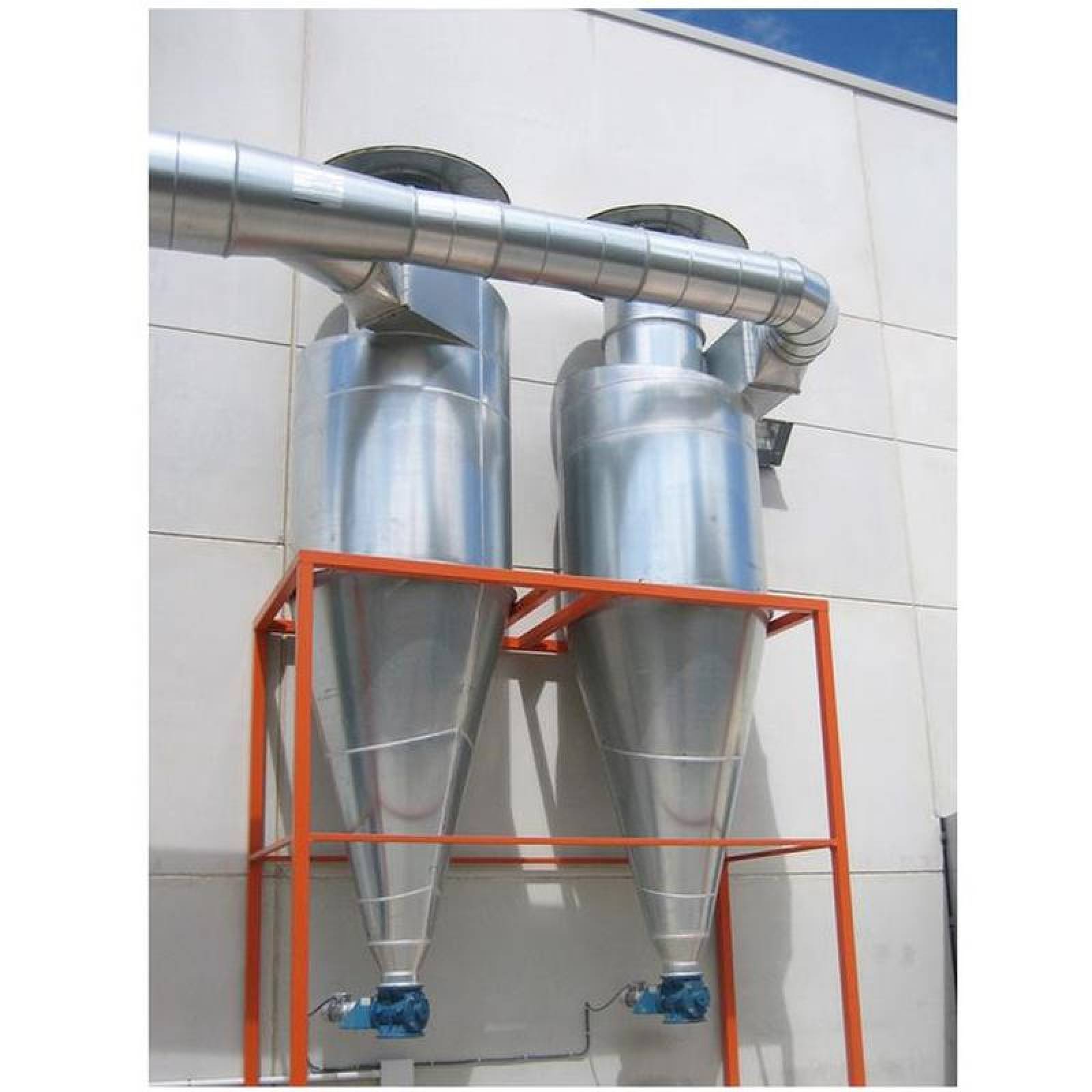 Diseño de Ciclón Industrial MXCCW-021 2957m3hr C, 20 Galvanizado 700 Kgm3 1mm Diámetropartícula Vel, 27 metros por segundo 230Kgmin 884,86mmh2o, CycloWind