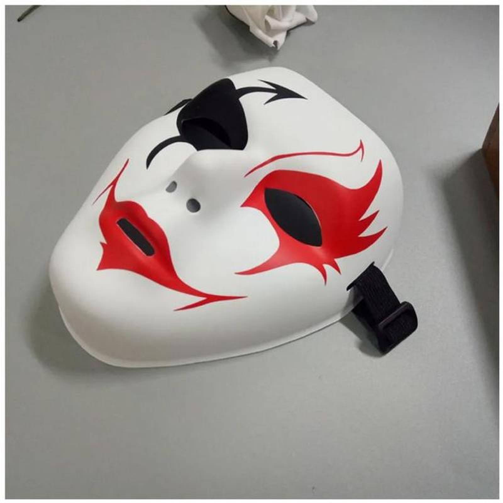 Máscara para Baile Hip Hop MXDVE-004-2 4 pzas, 18x16x4 cm Plástico PVC Blanca con Negro y Rojo Máscara Demoniaca, DevilMasc