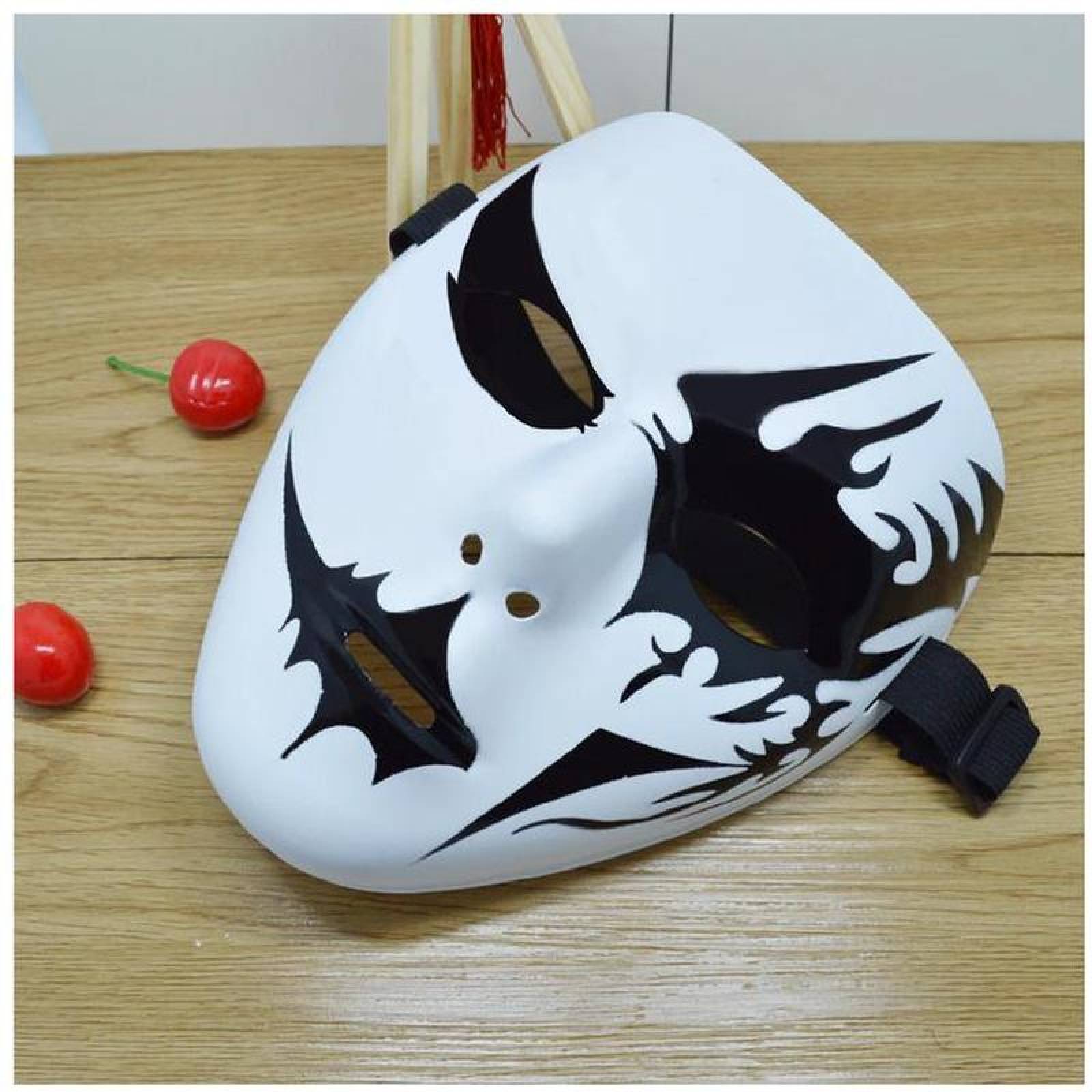 Halloween Máscaras con Protección MXKRE-004-4 4 pzas, 18x16x4 cm Plástico PVC Blanco y Negro Máscara Demoniaca, KrepyMasc