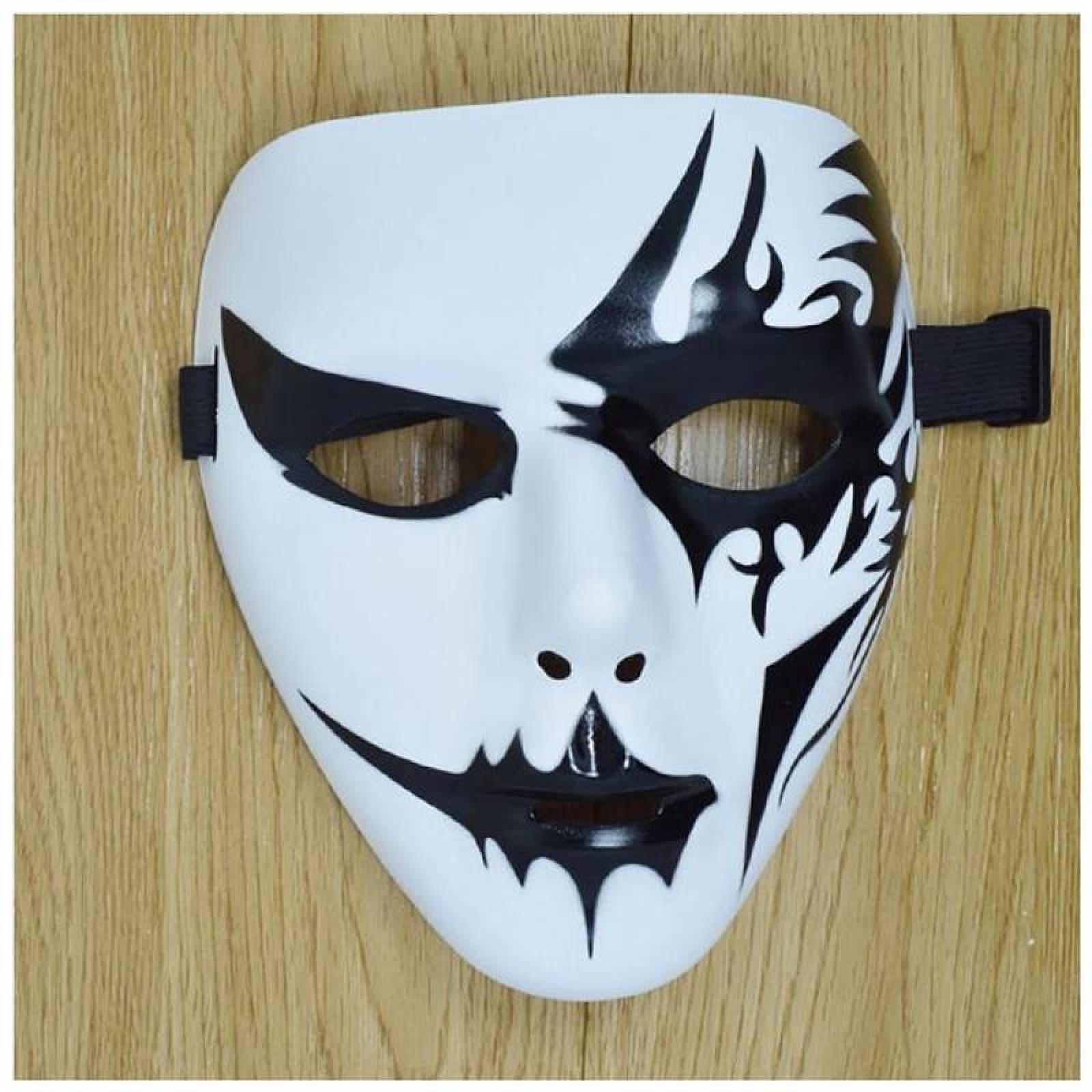 Halloween Máscaras con Protección MXKRE-004-4 4 pzas, 18x16x4 cm Plástico PVC Blanco y Negro Máscara Demoniaca, KrepyMasc