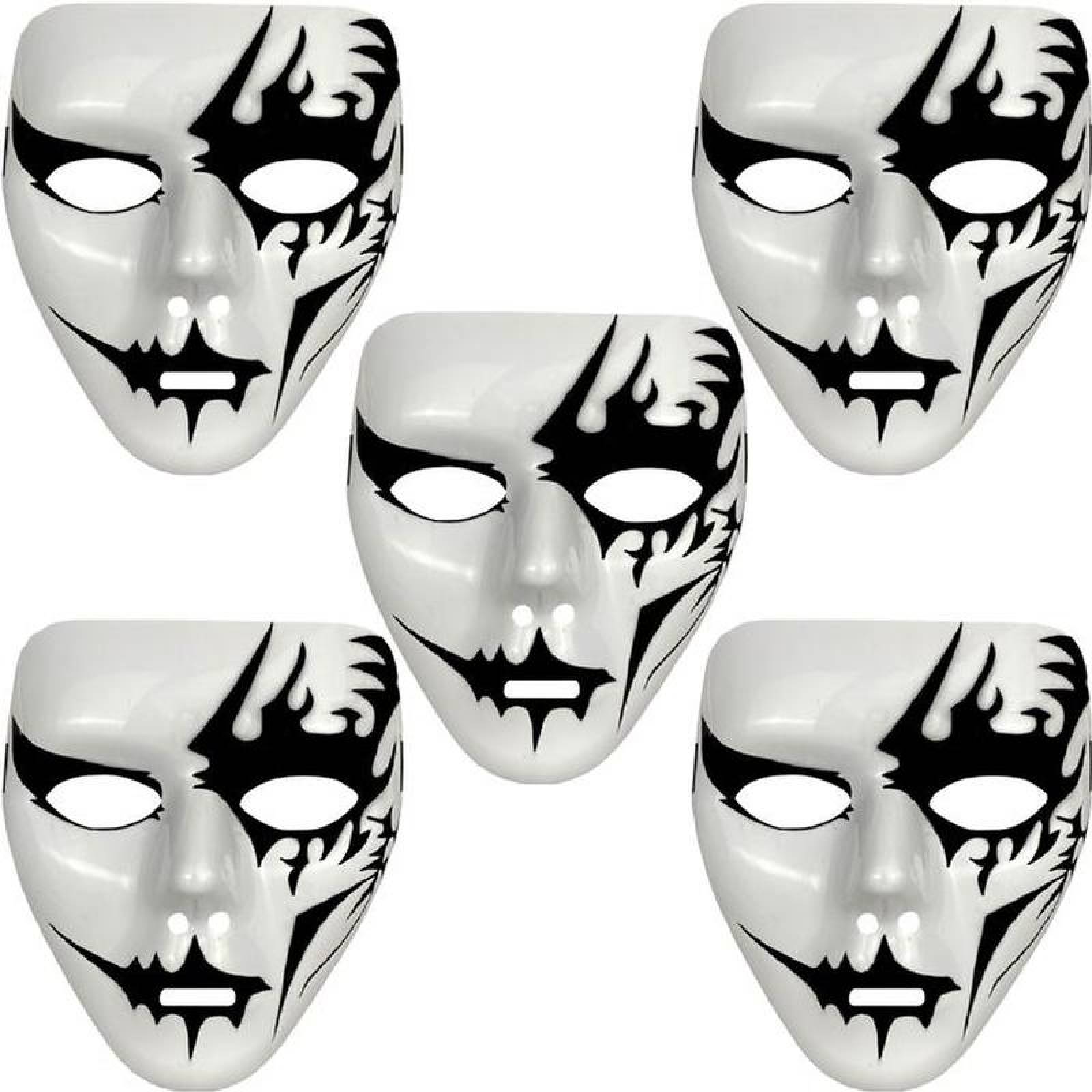 Accesorio para disfraz de máscara de plástico fantasma blanco, 1 unidad,  duradero, misterioso y elegante, ideal para Halloween y fiesta de máscaras