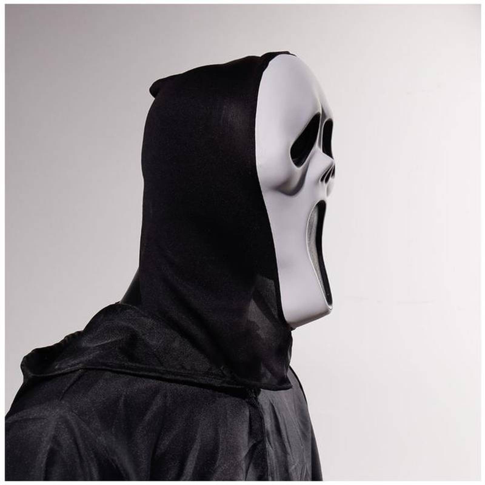 Accesorios de Disfraz de GhostFace MXREA-002-4 2 pzas, 30x17x6cm Plástico  PVC BlancoNegro Máscara Scream,