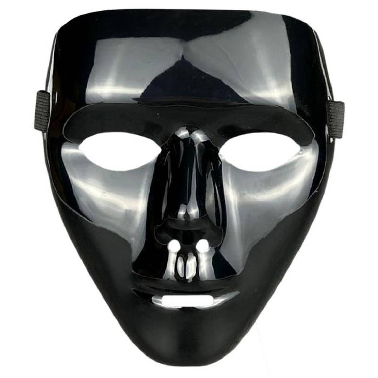 Máscara Black Face Terror MXRKA-001-6 1 pza,18x16x4 cm Plástico PVC Negro Máscara Demoniaca, DarkMasc