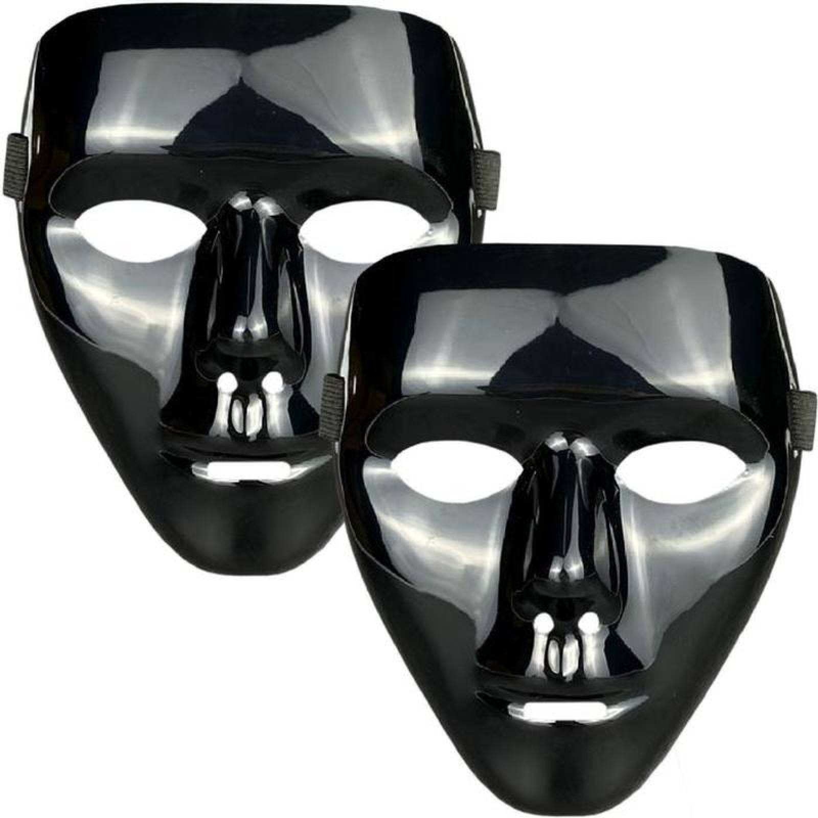 Máscaras para Asustar en Halloween MXRKA-002-3 2 pzas, 18x16x4 cm Plástico PVC Negro Máscara Demoniaca, DarkMasc