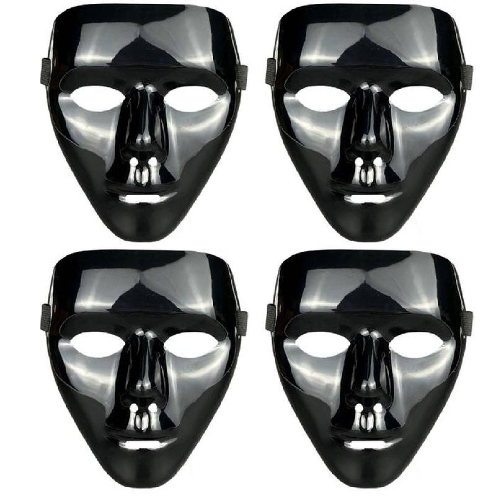 Máscaras de Halloween Negra MXRKA-004-5 4 pzas, 18x16x4 cm Plástico PVC Negro Máscara Demoniaca, DarkMasc