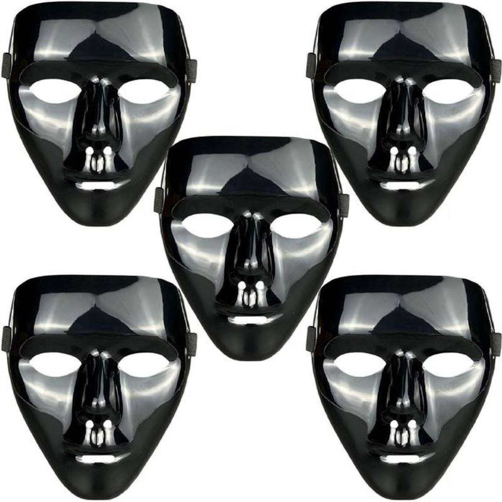 Disfraz de Demonio para Halloween MXRKA-005-6 5 pzas, 18x16x4 cm Plástico PVC Negro Máscara Demoniaca, DarkMasc