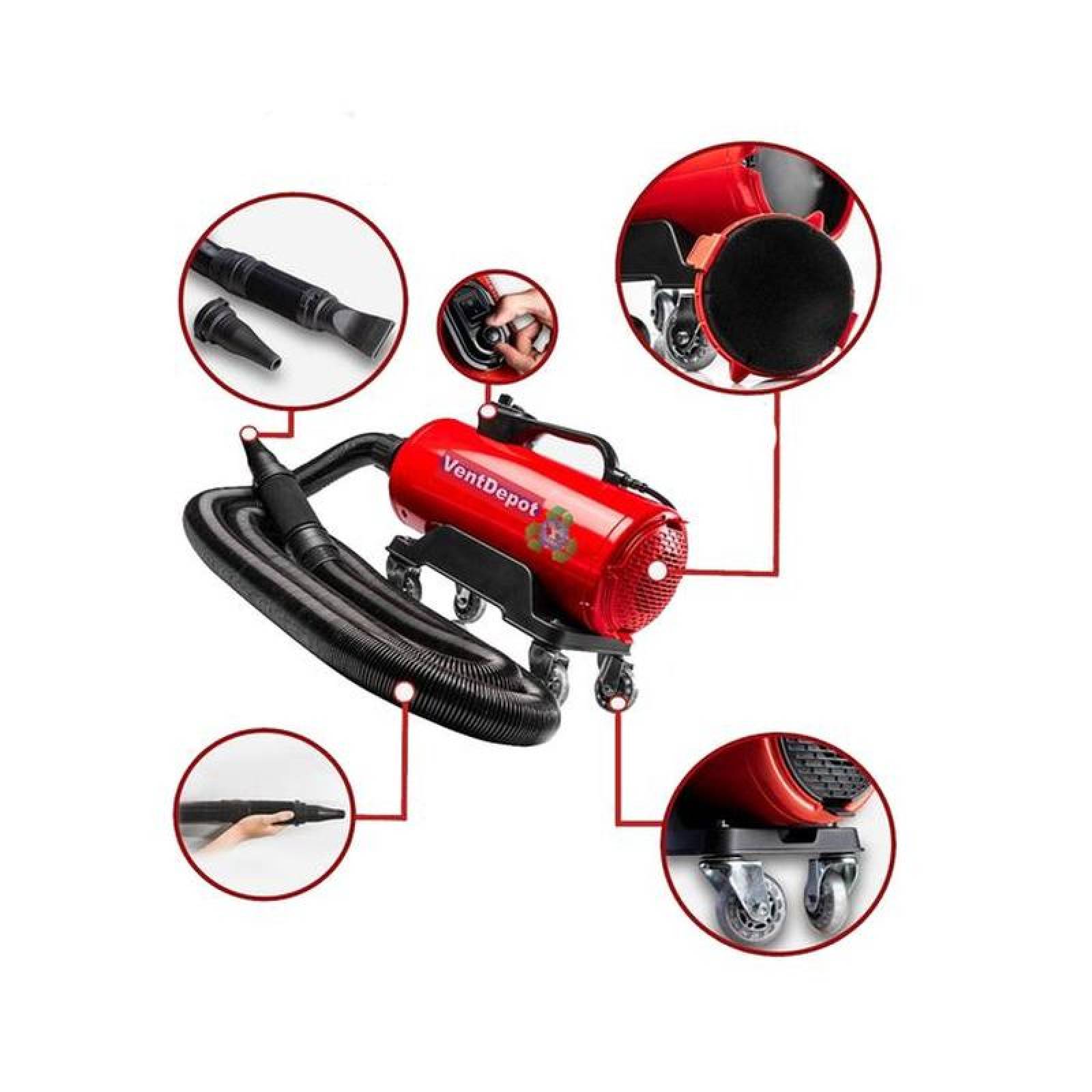 Secador de Aire Mini de Auto MXRST-001-1 392CFM 666 m3h 360" Manguera Autoexpandible 88 dB , AirStron