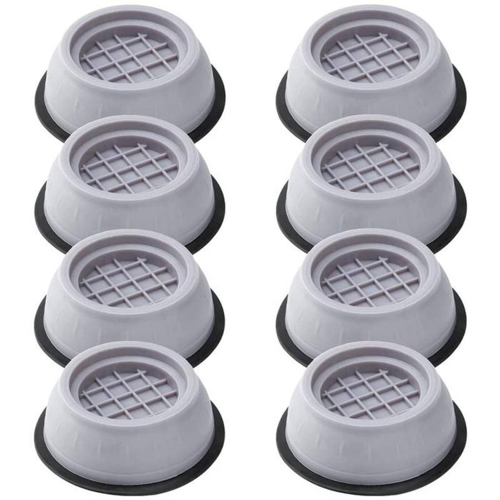 Almohadillas Antivibración Fácil MXHLU-005-4 8 pzas Carga de 20Kg Tornillo Plástico ABS Gris, HelPlus