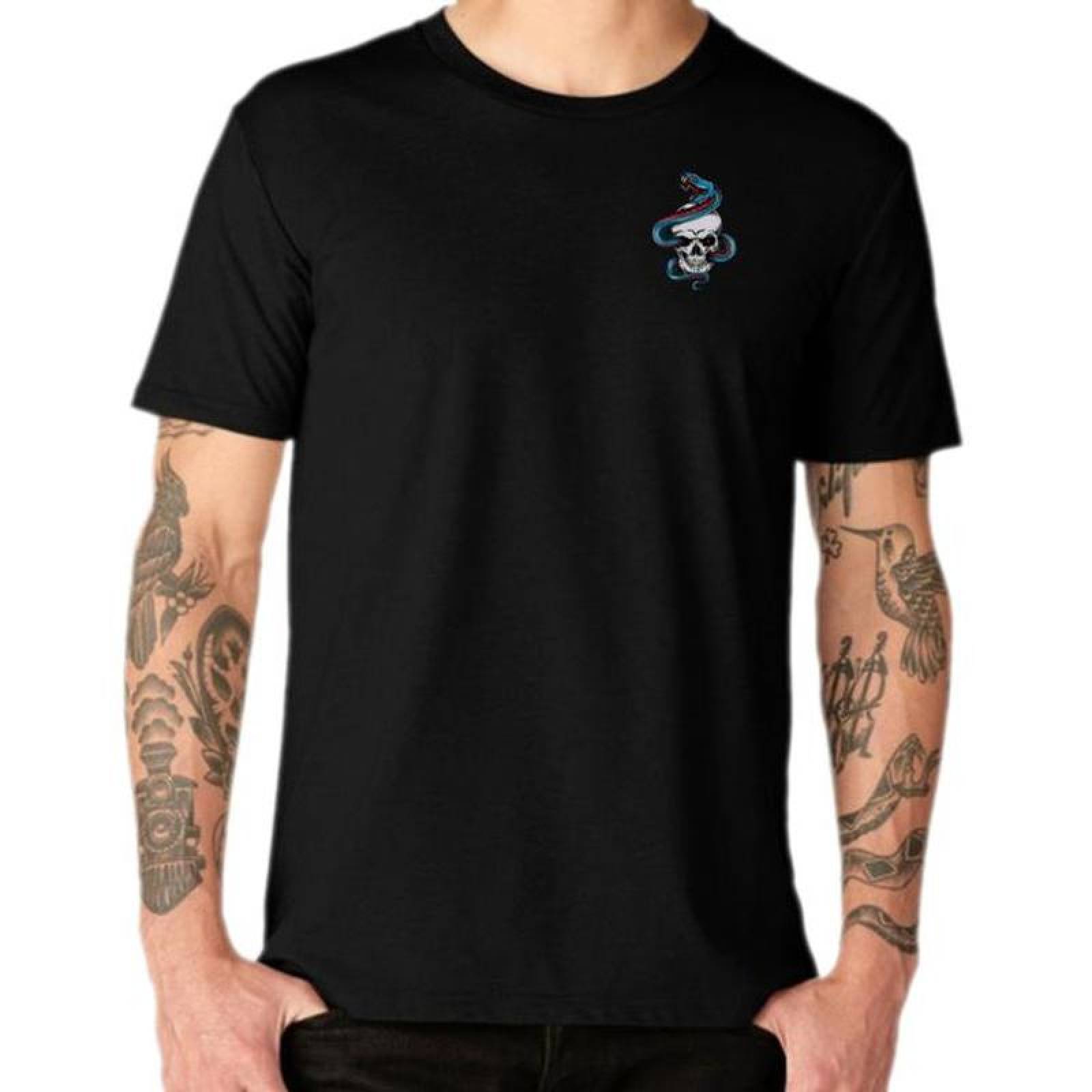 Parche de Calavera para Ropa MXSFF-001-1 1 Parche Grande y 1 Chico Calavera Vibora PET de Termofusión, SkullSnake03