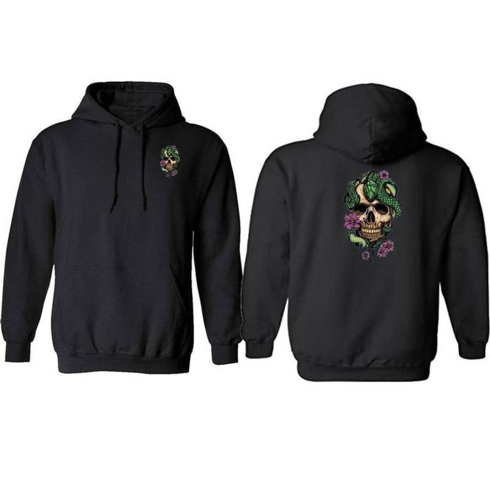 Termoadhesivos Parches para Playera MXSLS-004-4 4 Parches Grandes y 4 Chicos Calaca Víbora PET de Termofusión, SkullSnake07