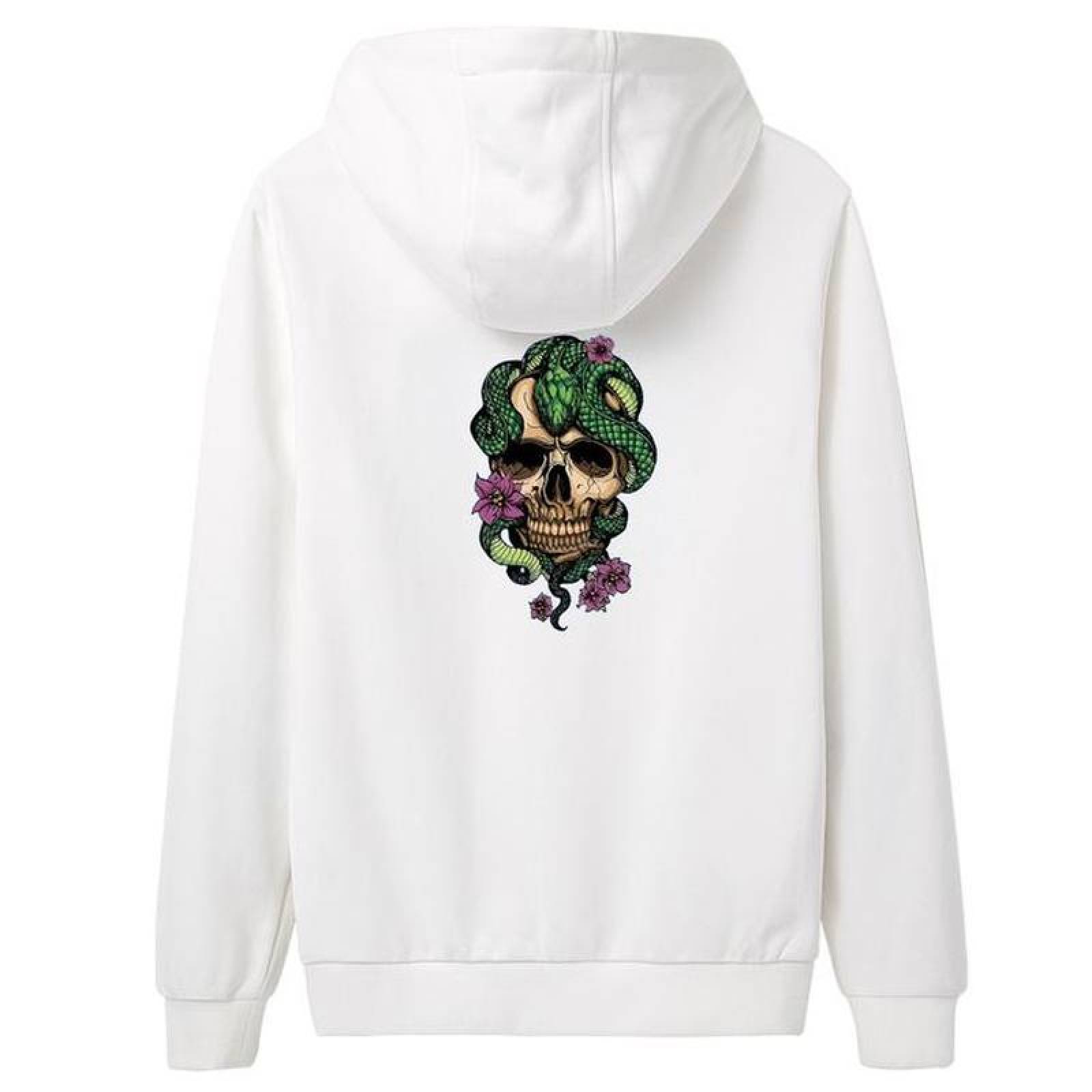 Termoadhesivos Parches para Playera MXSLS-004-4 4 Parches Grandes y 4 Chicos Calaca Víbora PET de Termofusión, SkullSnake07