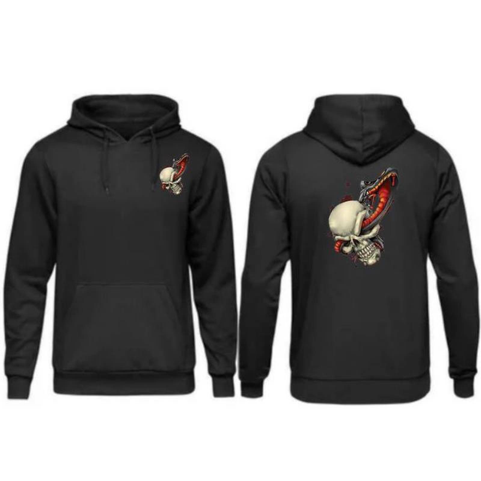 Parche con Planchado para Ropa MXULL-001-5 1 Parche Grande y 1 Chico Snake Skull PET de Termofusión, SkullSnake02