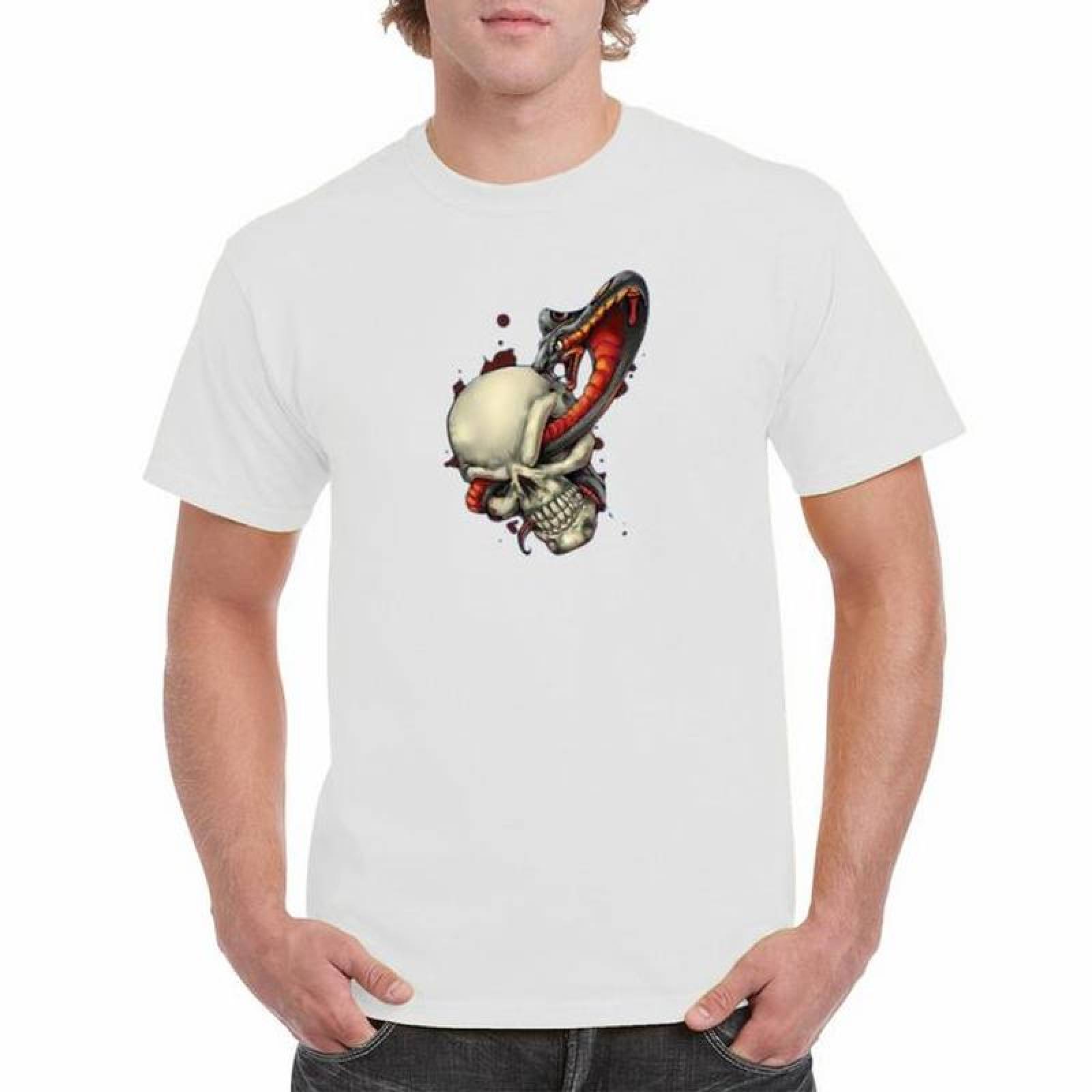 Parche con Planchado para Ropa MXULL-001-5 1 Parche Grande y 1 Chico Snake Skull PET de Termofusión, SkullSnake02