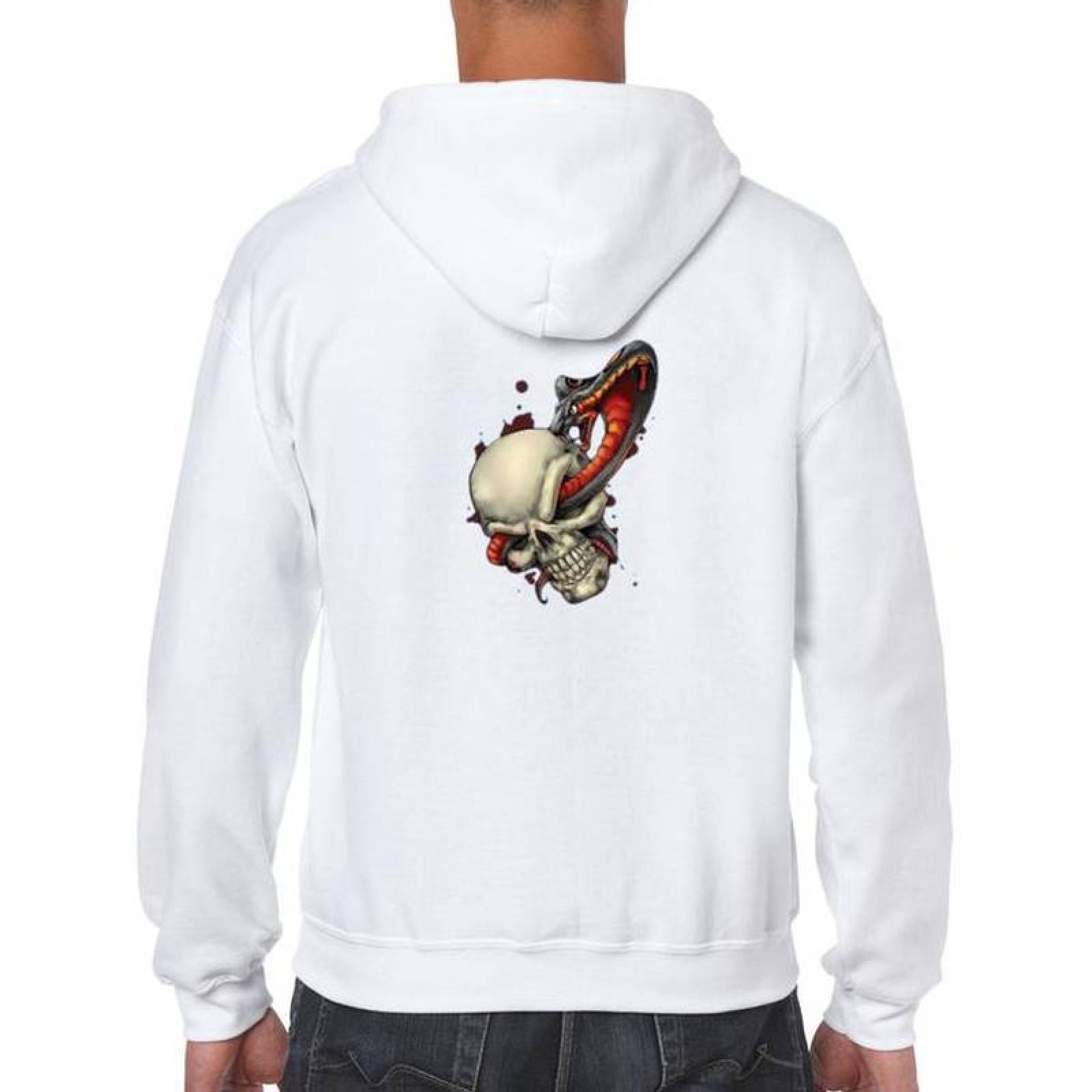 Parche con Planchado para Ropa MXULL-001-5 1 Parche Grande y 1 Chico Snake Skull PET de Termofusión, SkullSnake02