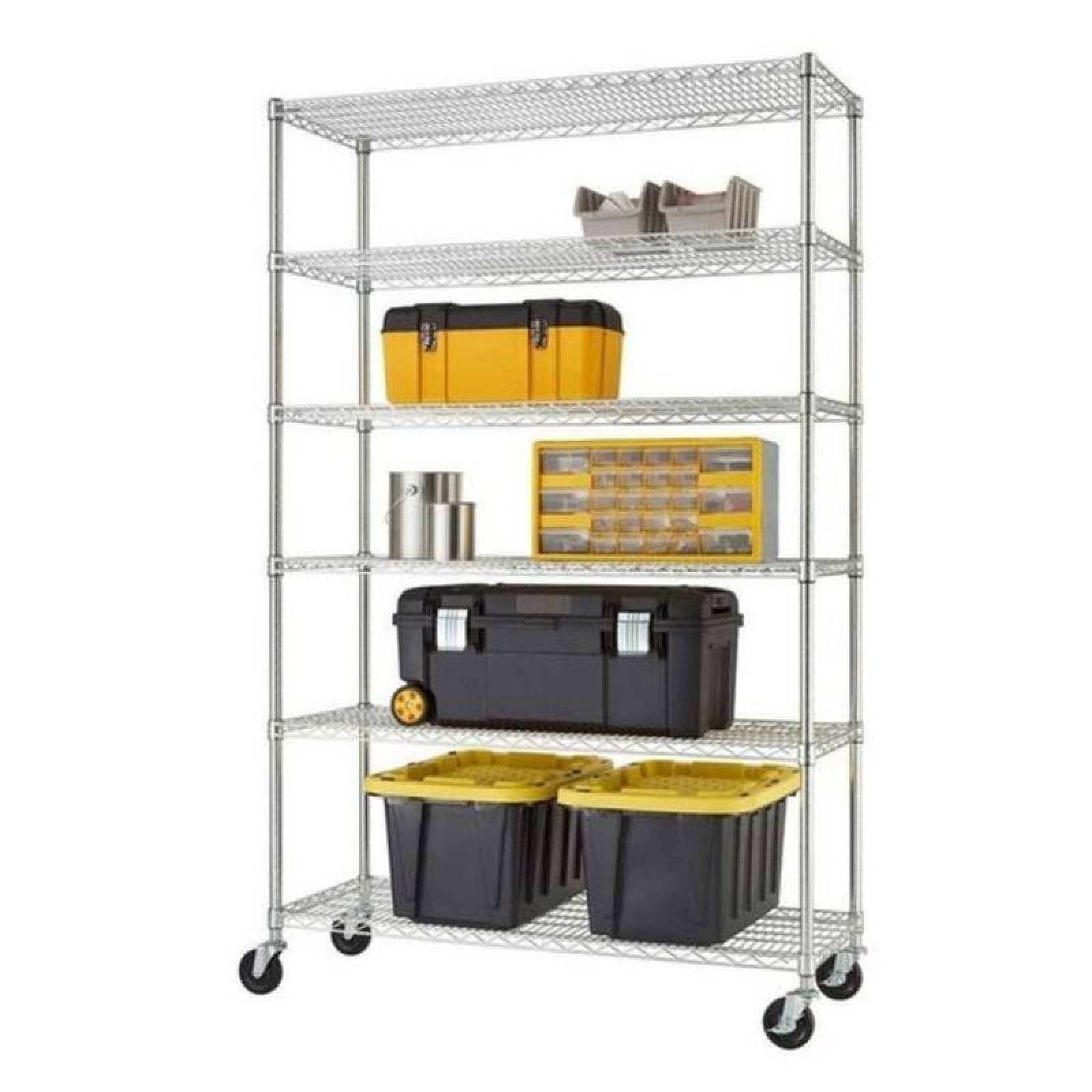 Anaqueles para Oficina MXETS-001-5 6 Repisas Peso por repisa 60kg Material Acero de Aleación Tipo de estante Metal ShelfPro