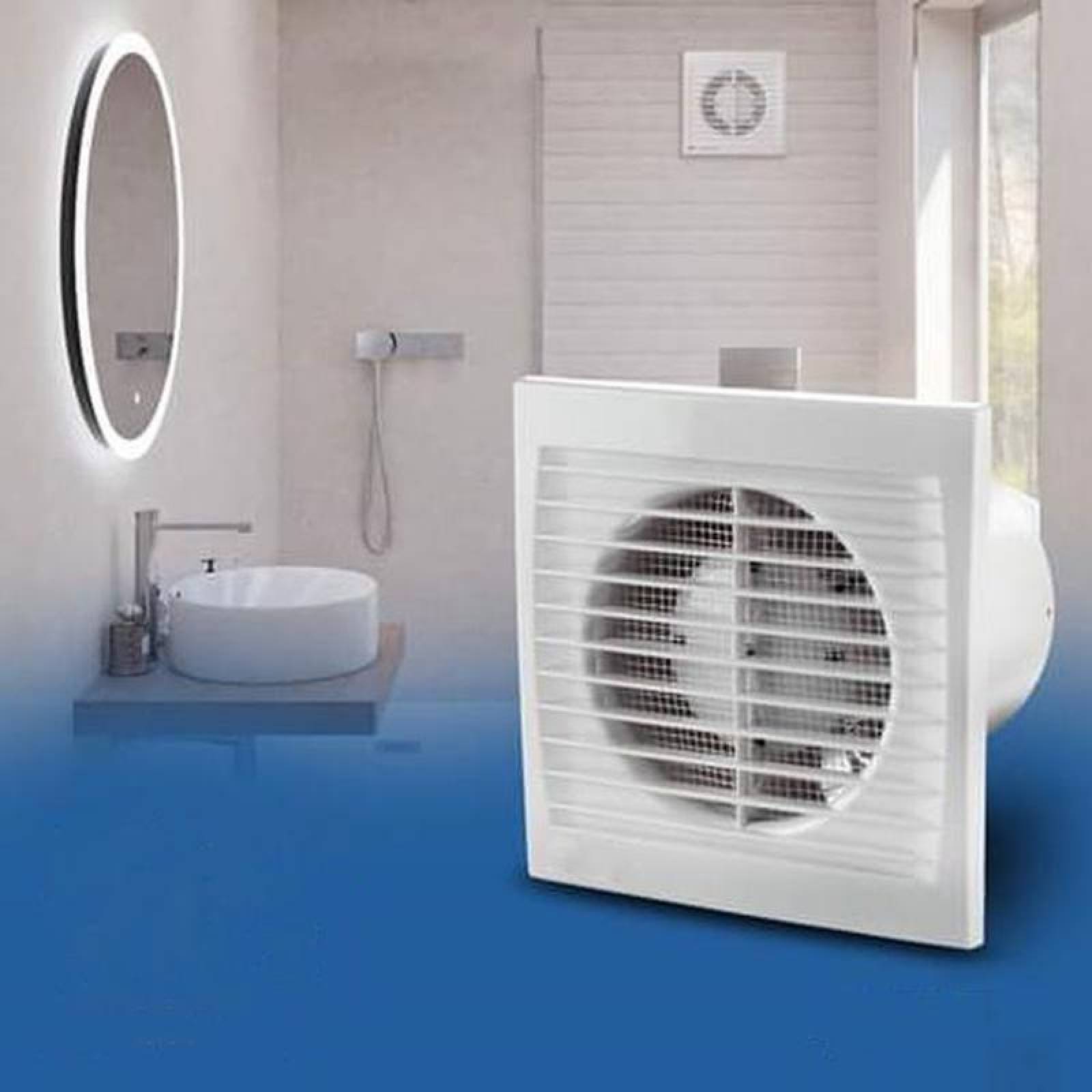 Extractores para Baños Grandes MXURI-001-10 Ducto 6" Diámetro 215m3h 126 CFM 127V 1F 60Hz 31W 33dB, SucAir