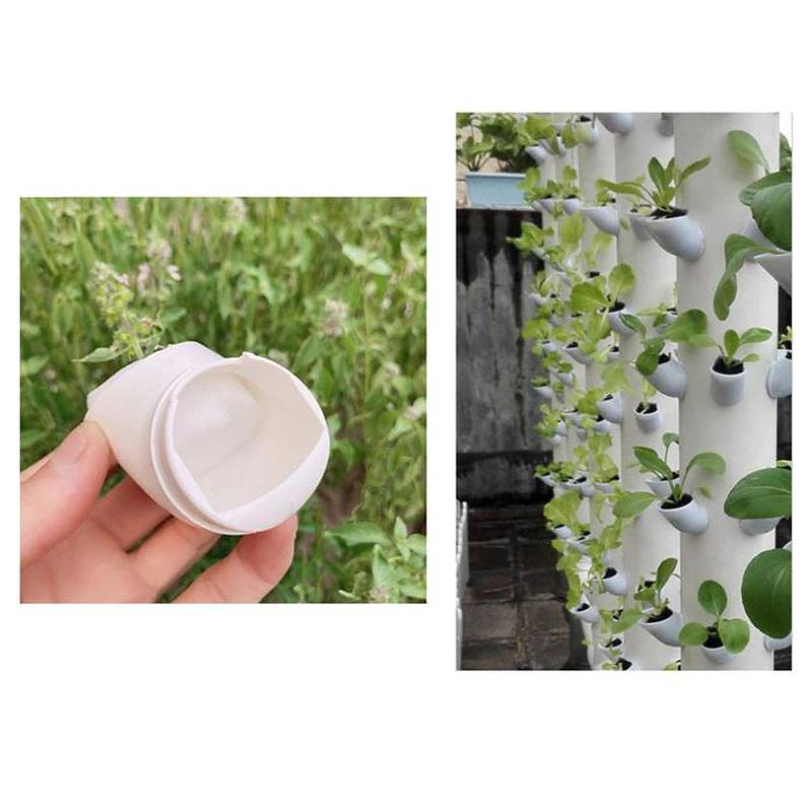 Macetas de Plástico para Torres MXUOP-003-3 3 Pzas 3,8cm 30 Espesor 0,3cm Polipropileno Blanco, CupCro