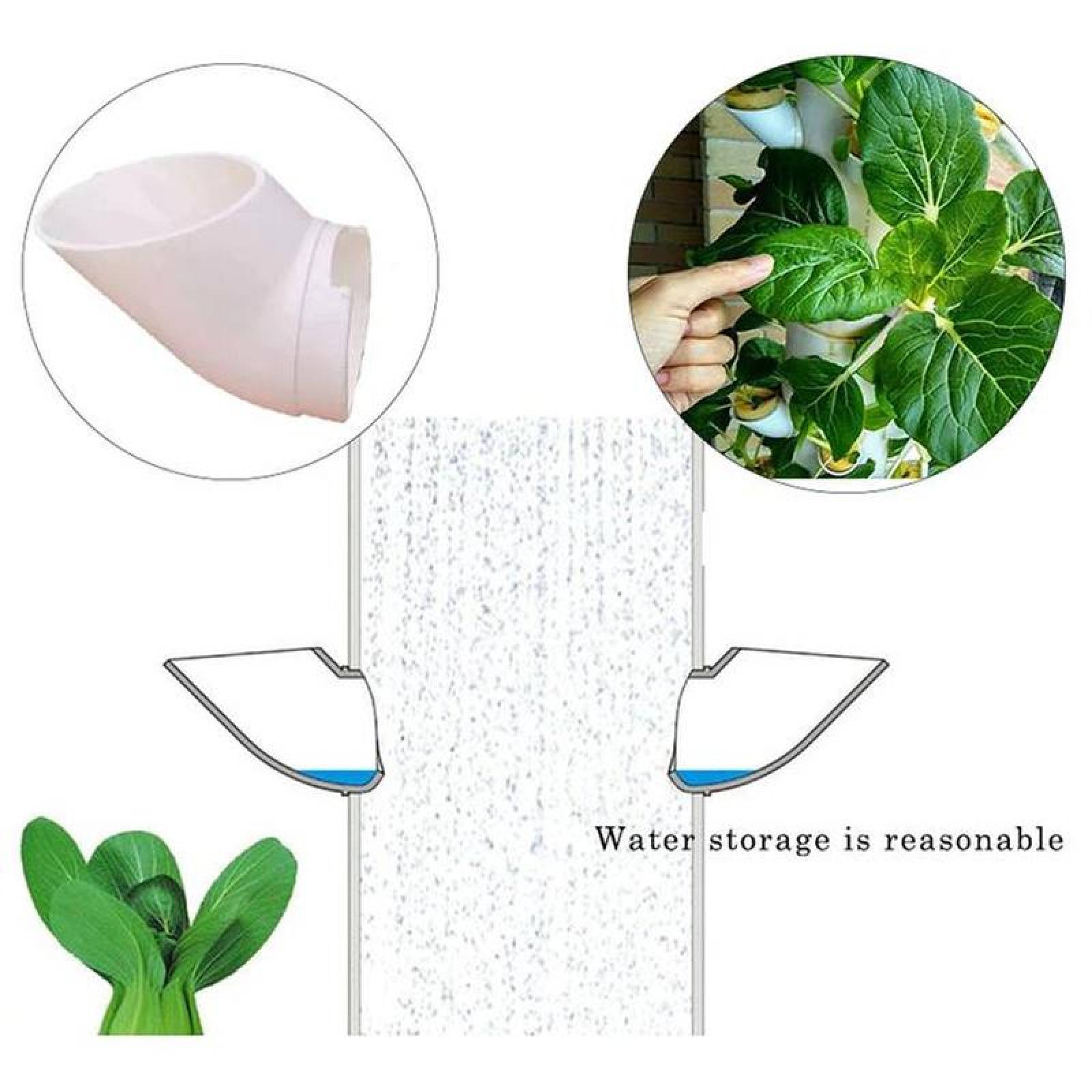 Tubos para Sistema Hidropónico MXUOP-006-1 10 Pzas 3,8cm 30 Espesor 0,3cm Polipropileno Blanco, CupCro