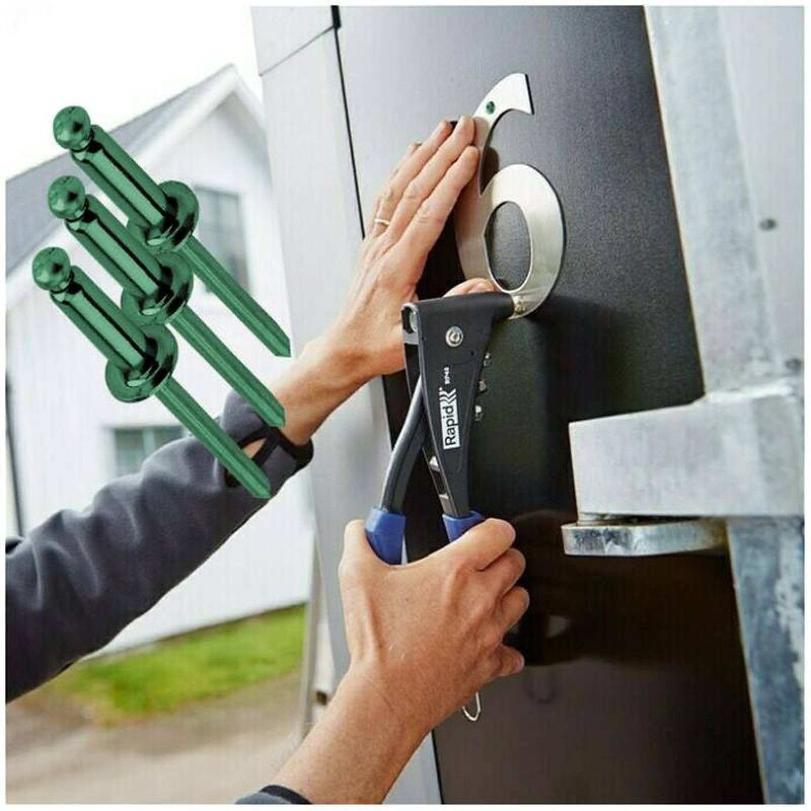 Remache Cabeza Ancha MXRVE-007 1000Pzas # 3 Long 332" ó 58mm Cab,Domo Tipo Blind Acabado Verde Metálico, RivGree