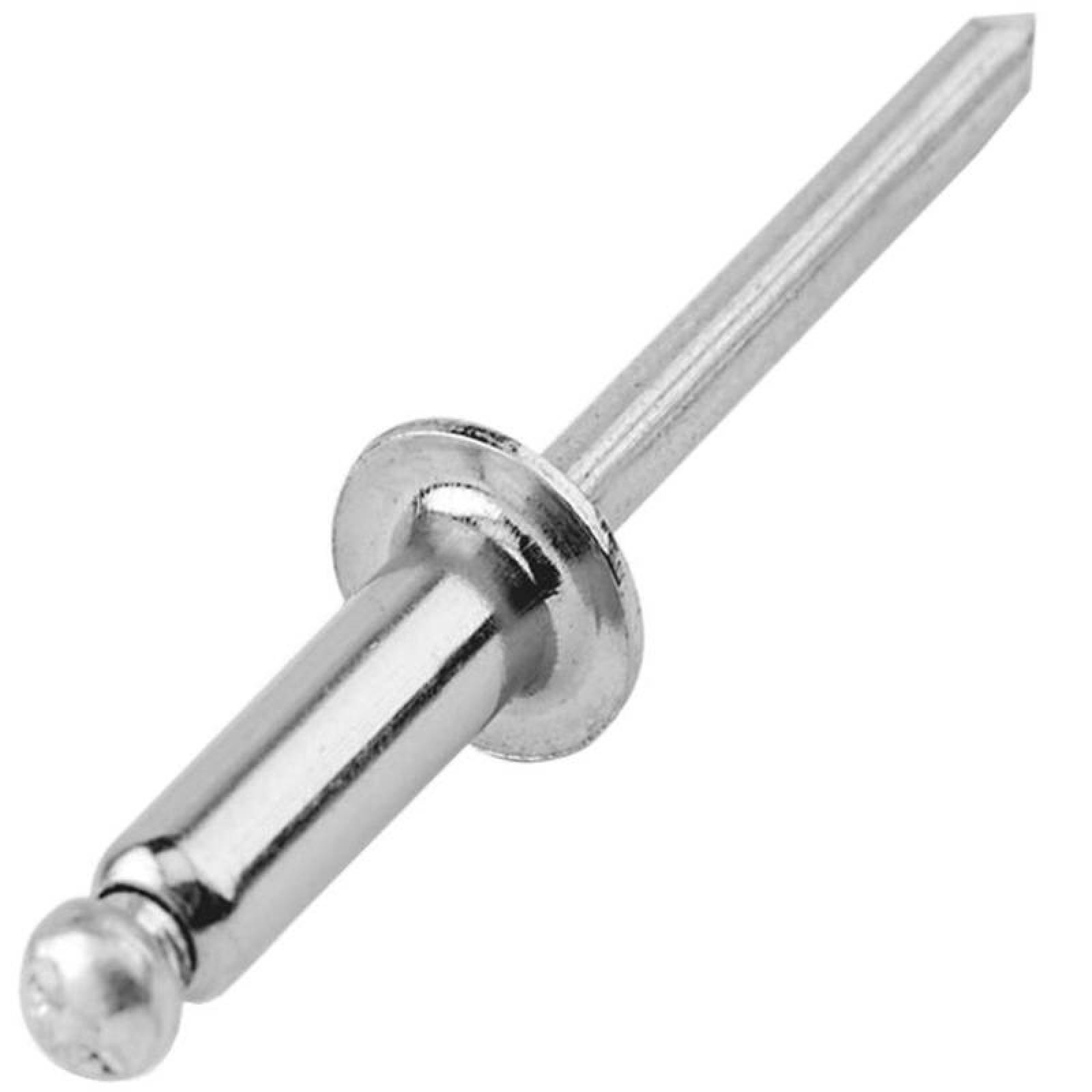 Remaches Resistentes MXRVM-047 500Pzas # 5 Long 532" ó 12mm Cab,Domo Tipo Blind Acabado Aluminio Metálico, RivAlum