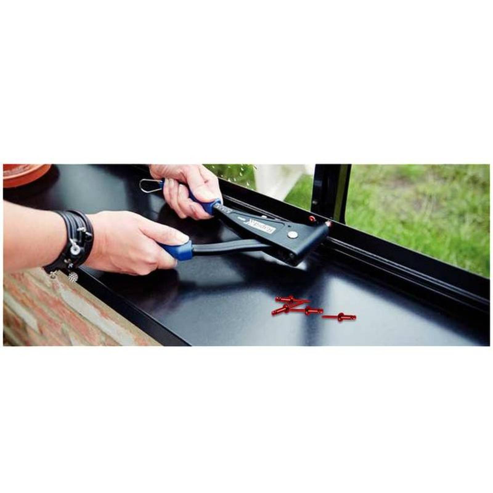 Remache Metálico y Acabado MXRVR-079 250Pzas # 6 Long 14" ó 12mm Cab,Domo Tipo Blind Acabado Rojo Metálico, RivRed